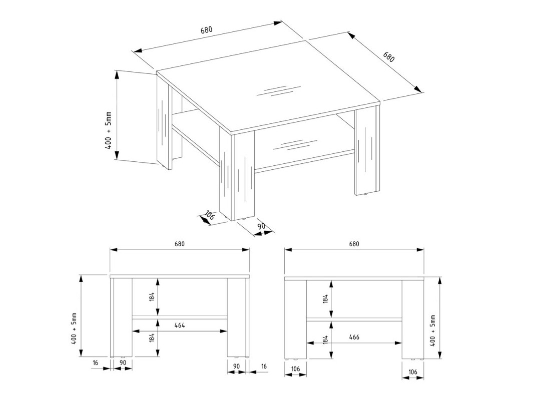 Масичка за кафе Mandeville 358