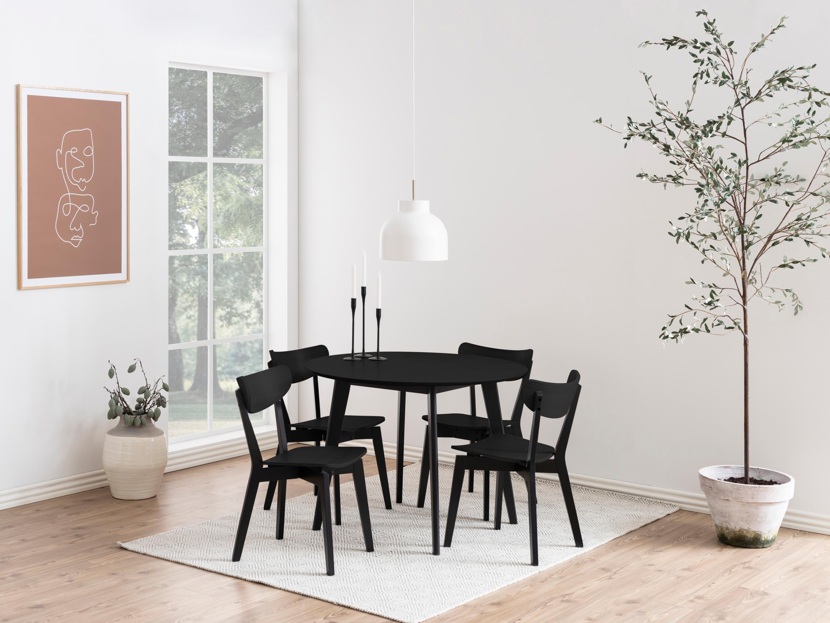 Маса Norsica 310 (Черен дъб + Черен)