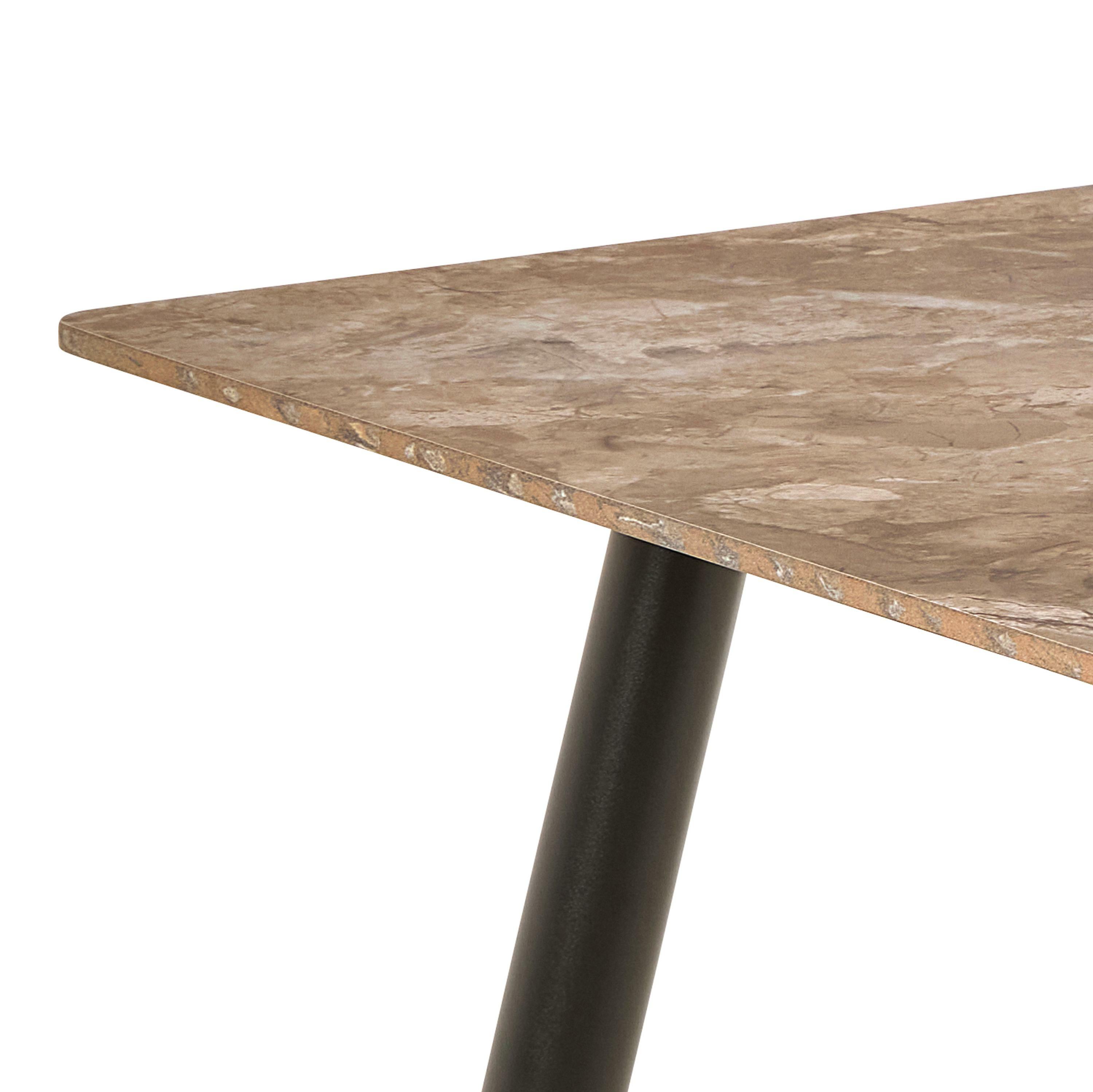 Маса и столове за трапезария Norsica 1012 (Taupe + Черен)