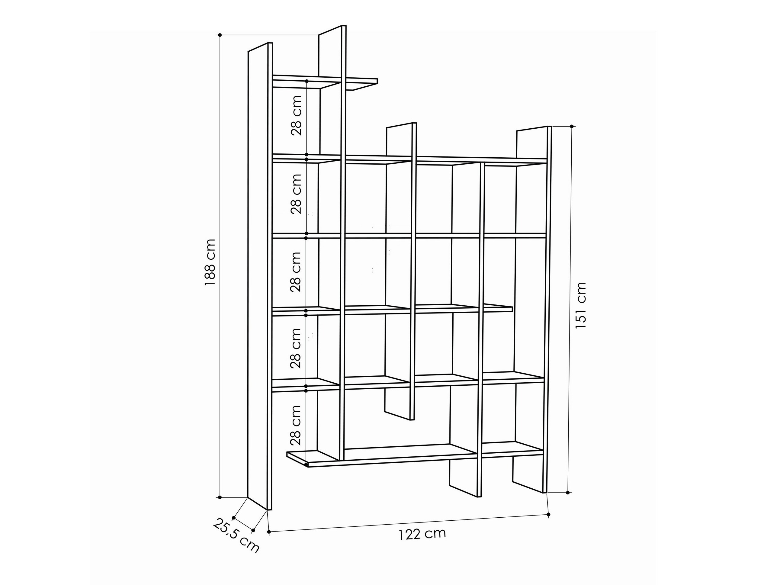 Етажерка Kailua 2710 (Тъмно дърво)