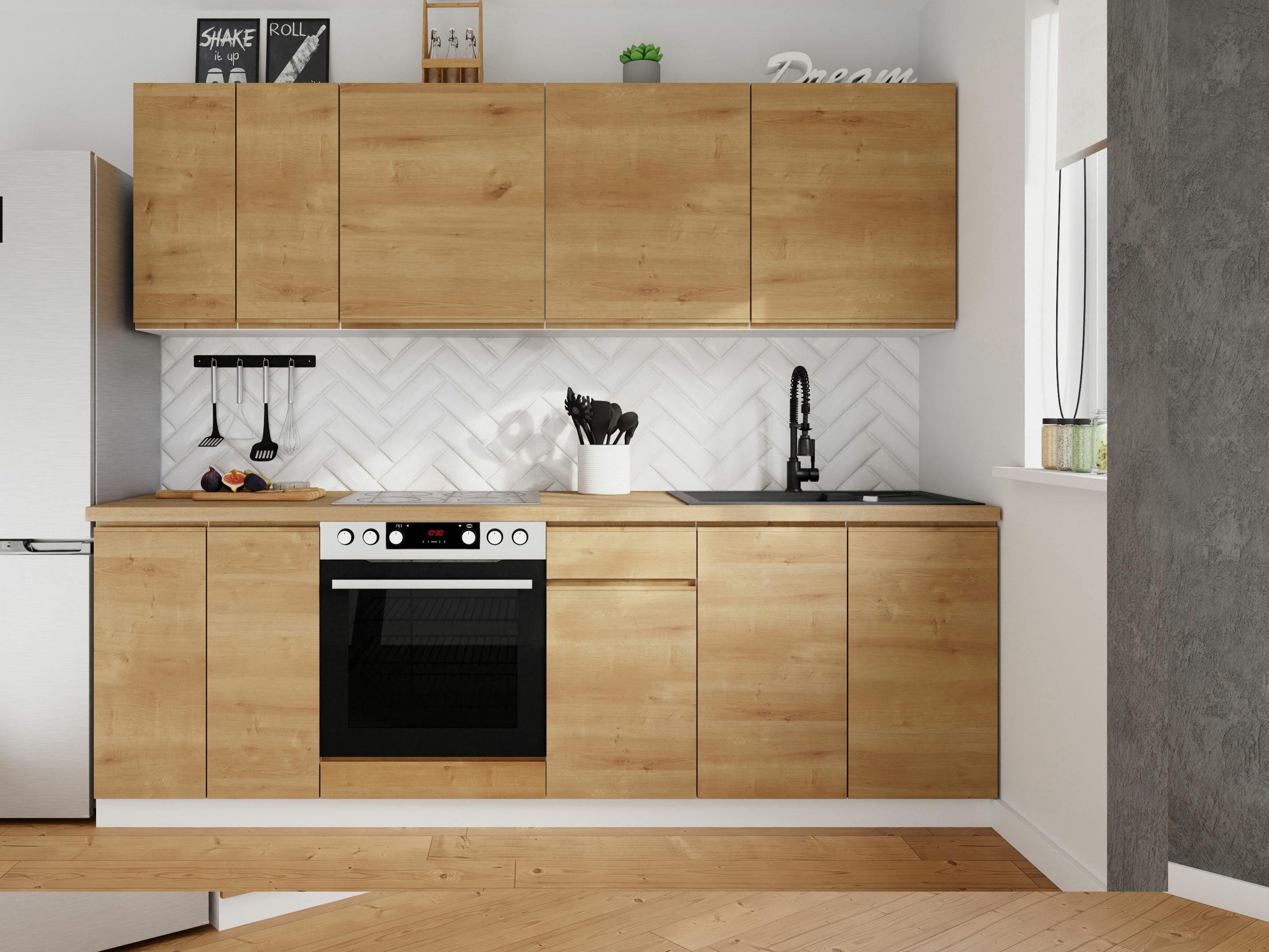 Модулен кухненски комплект Soli Oak 163