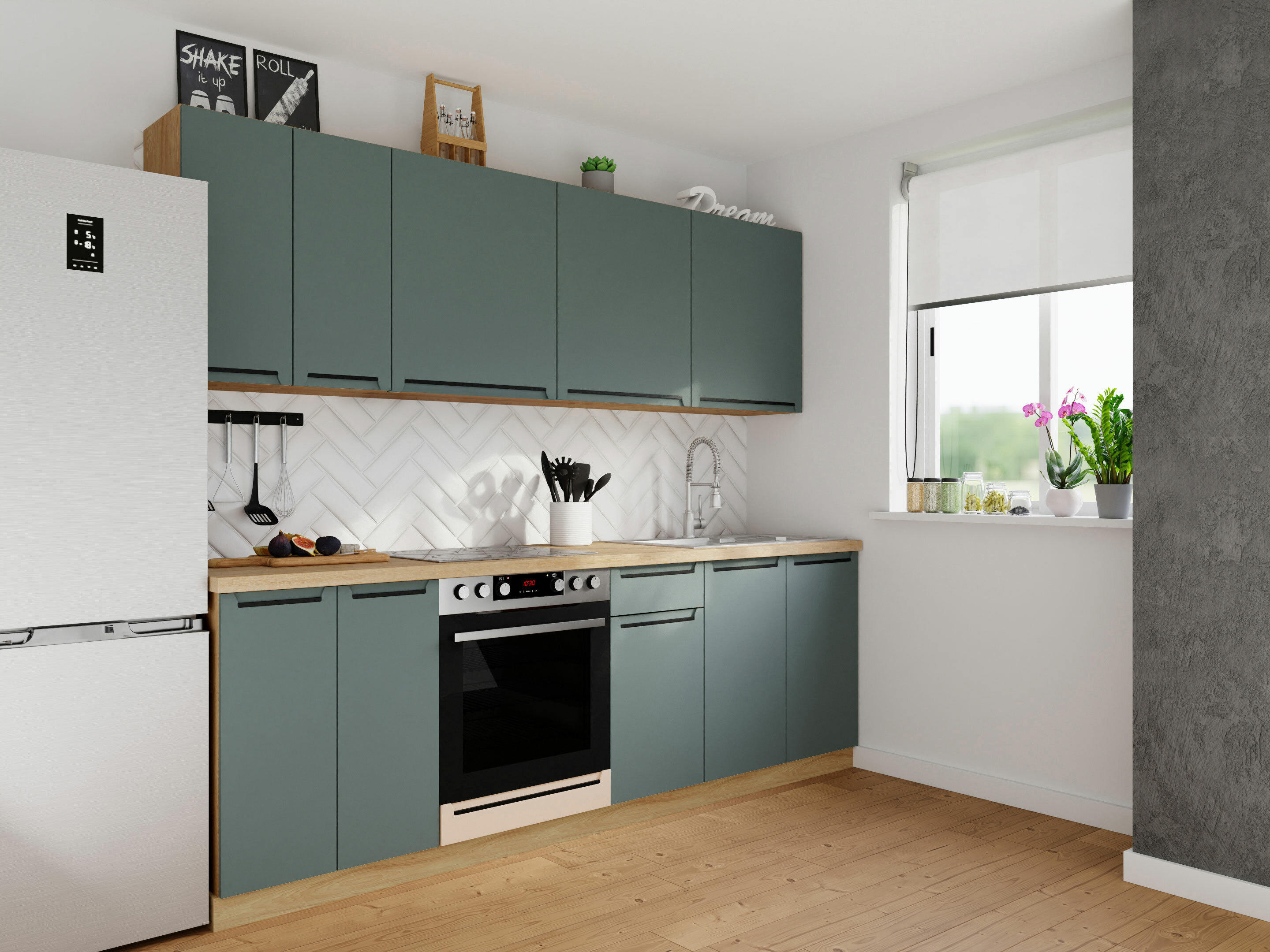 Модулен окачен шкаф Riso Green 150