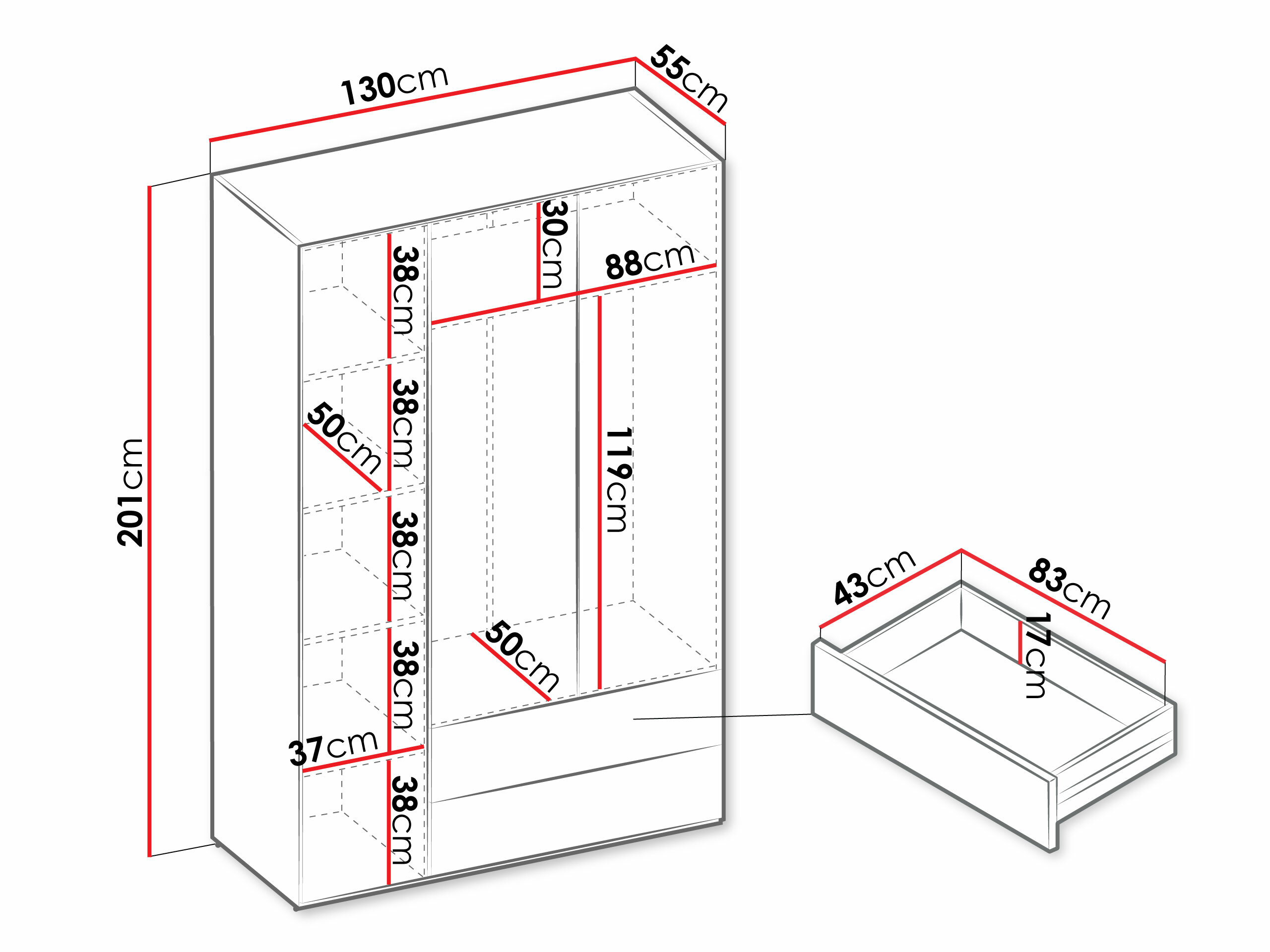 Гардероб Tivseva 100
