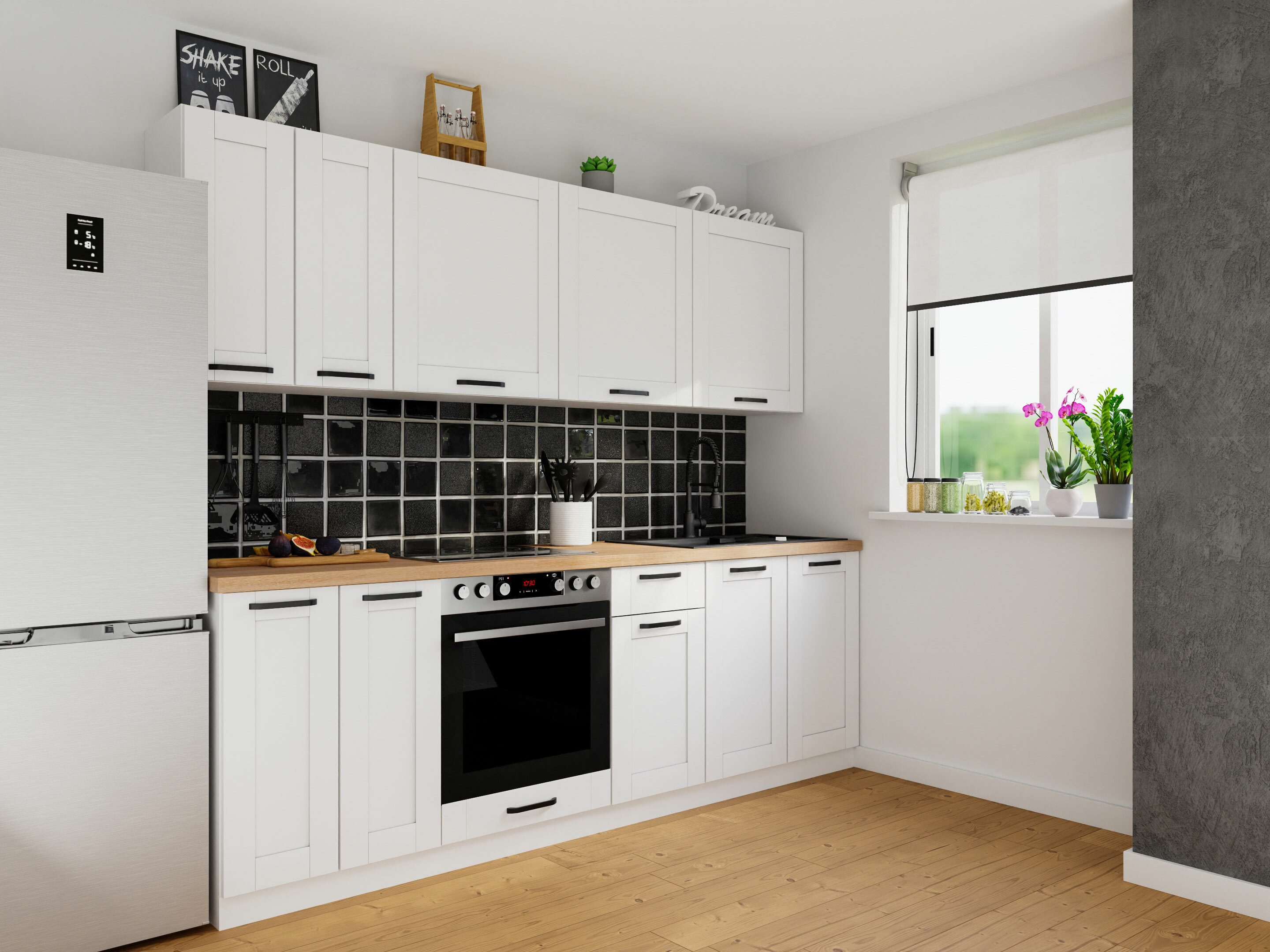 Модулен окачен шкаф Eva White 152