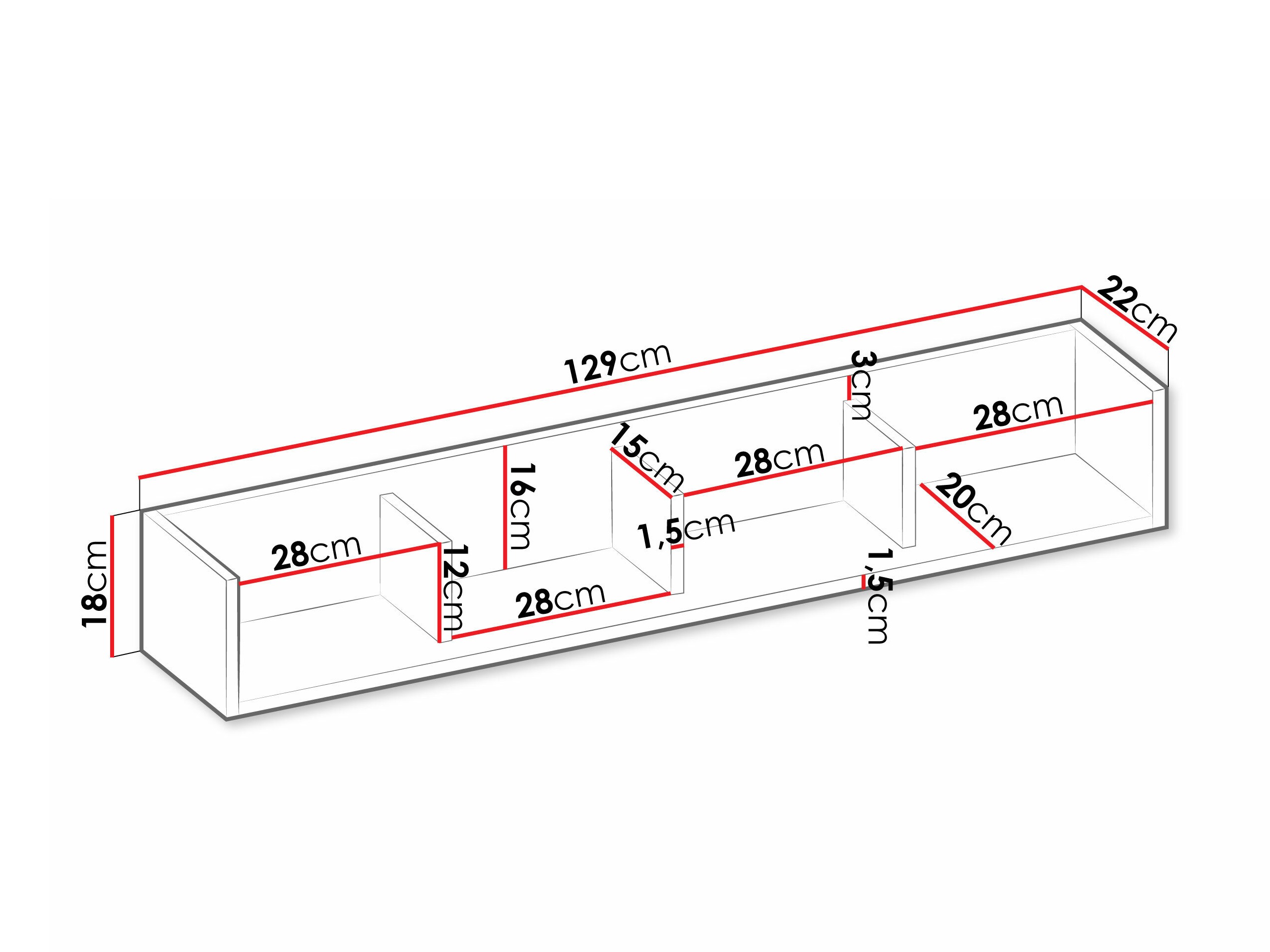 Стенна етажерка Tivseva 111