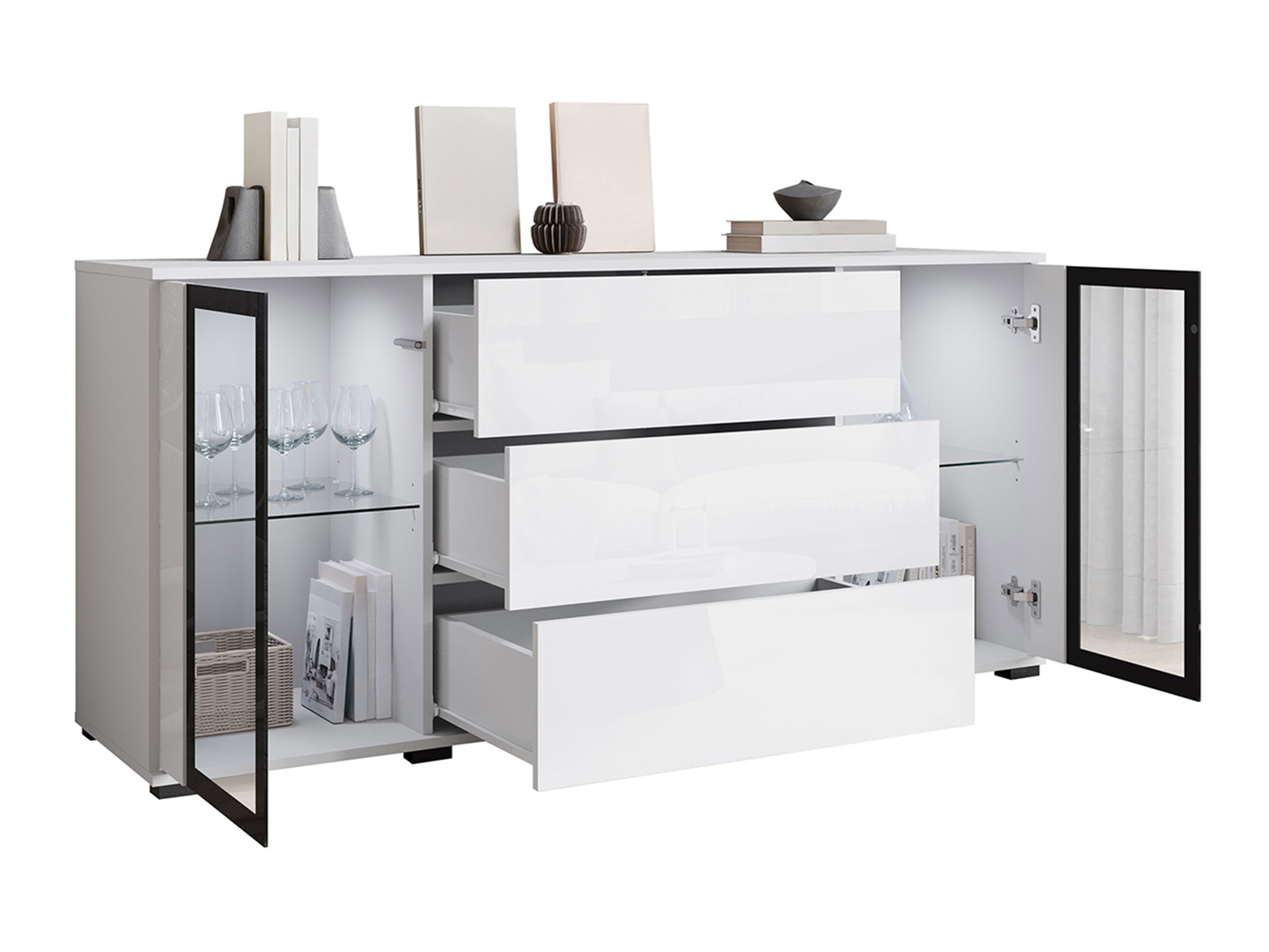 Скрин Torcame 101 (Дъб уотан + Бял гланц)