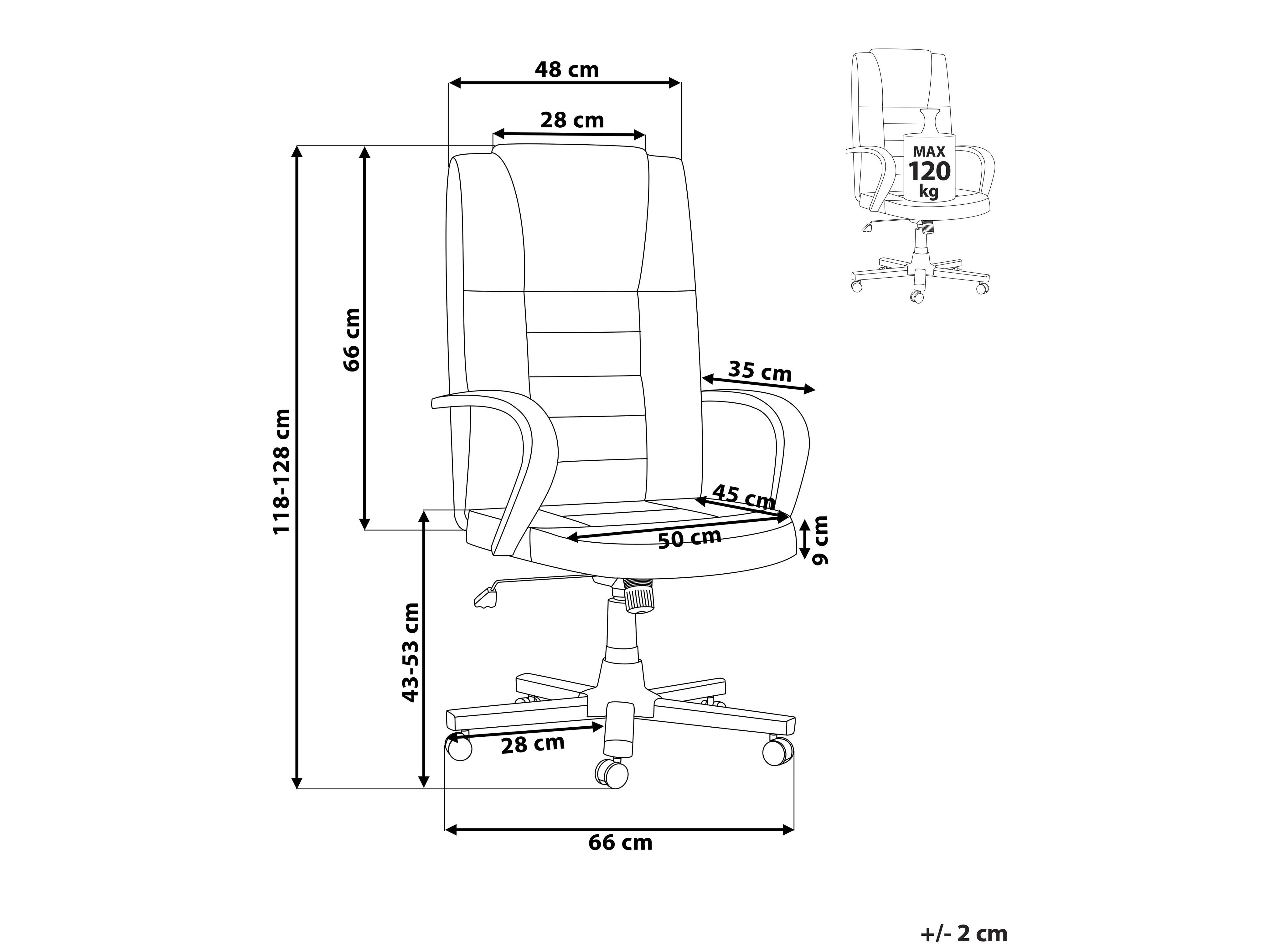 Офис стол Berwyn 855 (Черен)