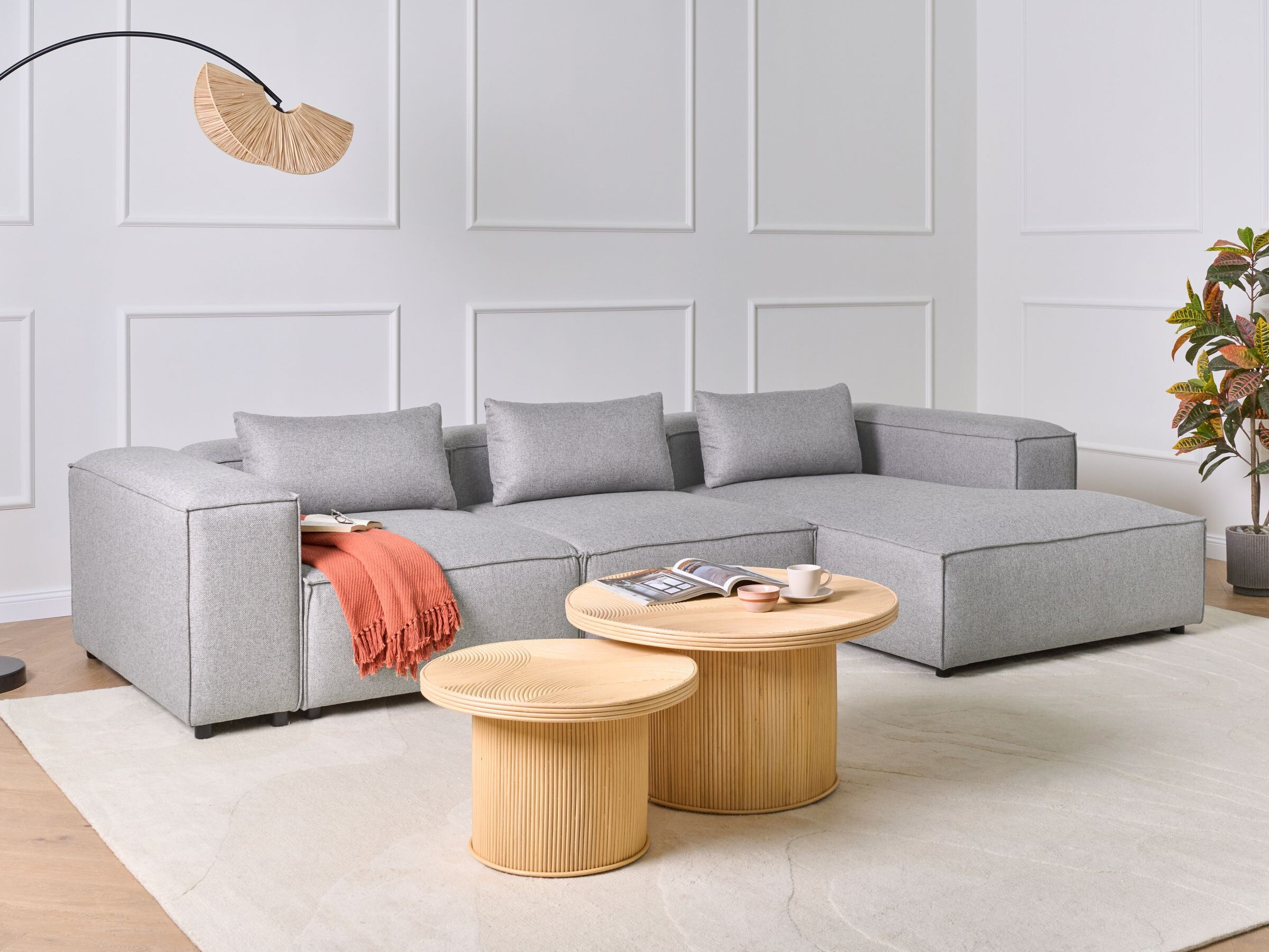 Модулен ъглов диван Avialu 100 (Сив)