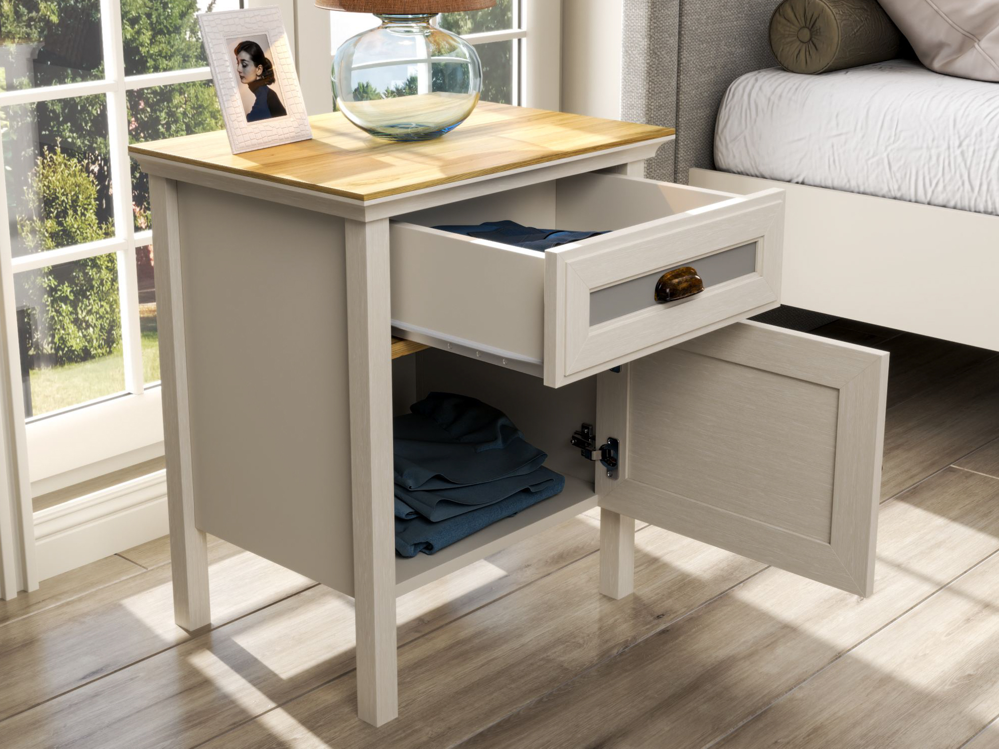 Нощно шкафче Melvero 122