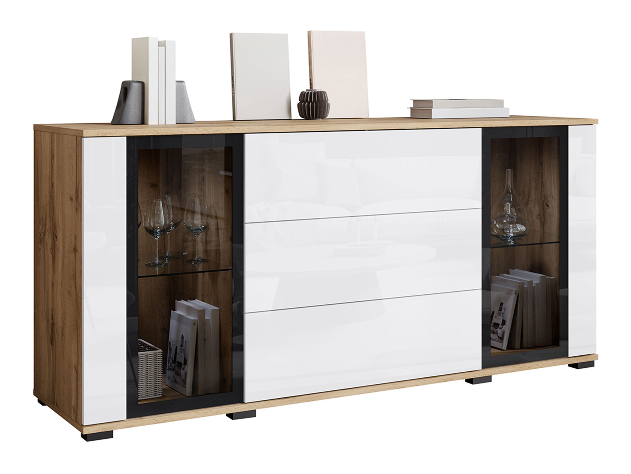 Скрин Torcame 101 (Дъб уотан + Бял гланц)