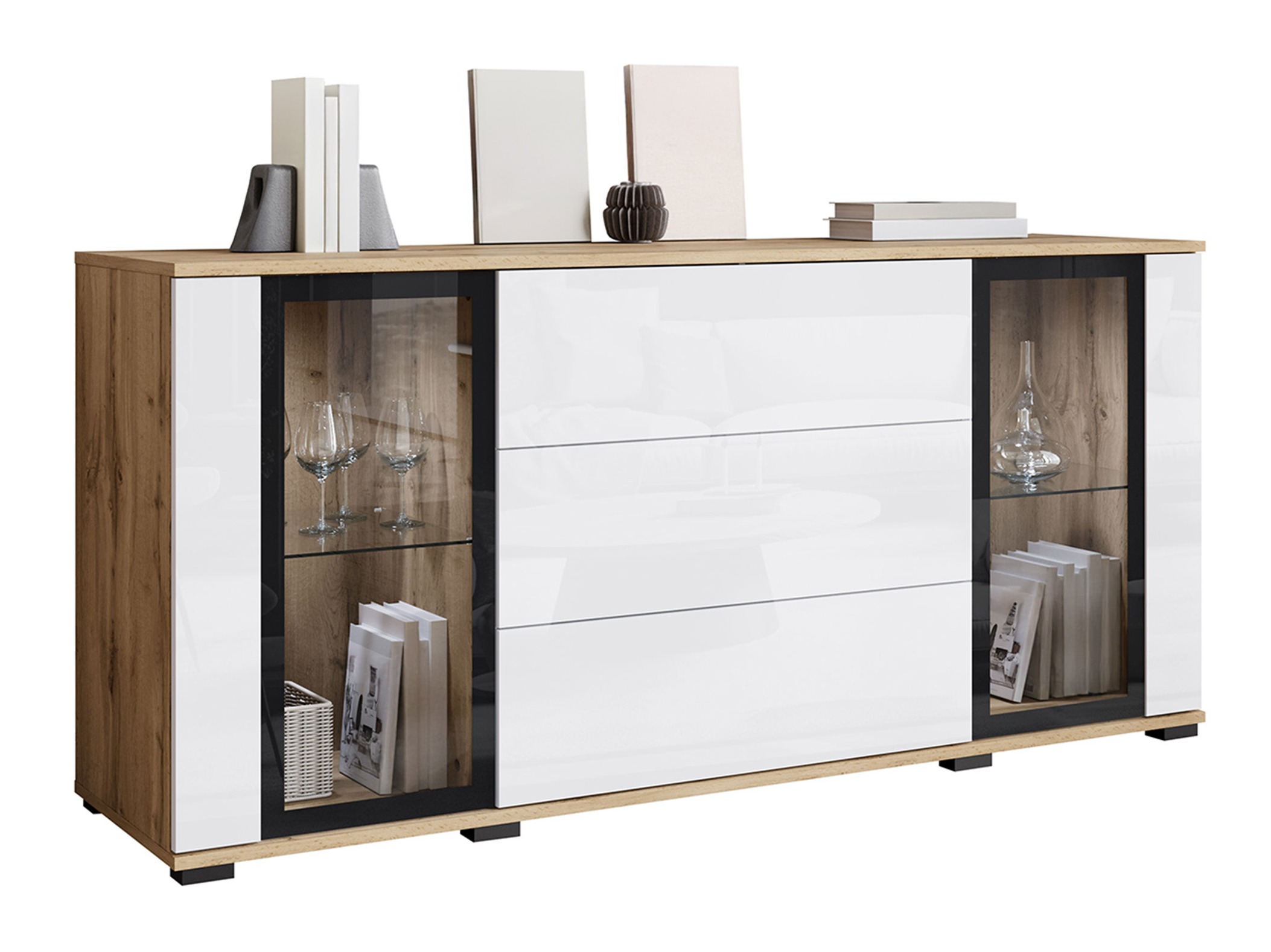 Скрин Torcame 101 (Дъб уотан + Бял гланц)