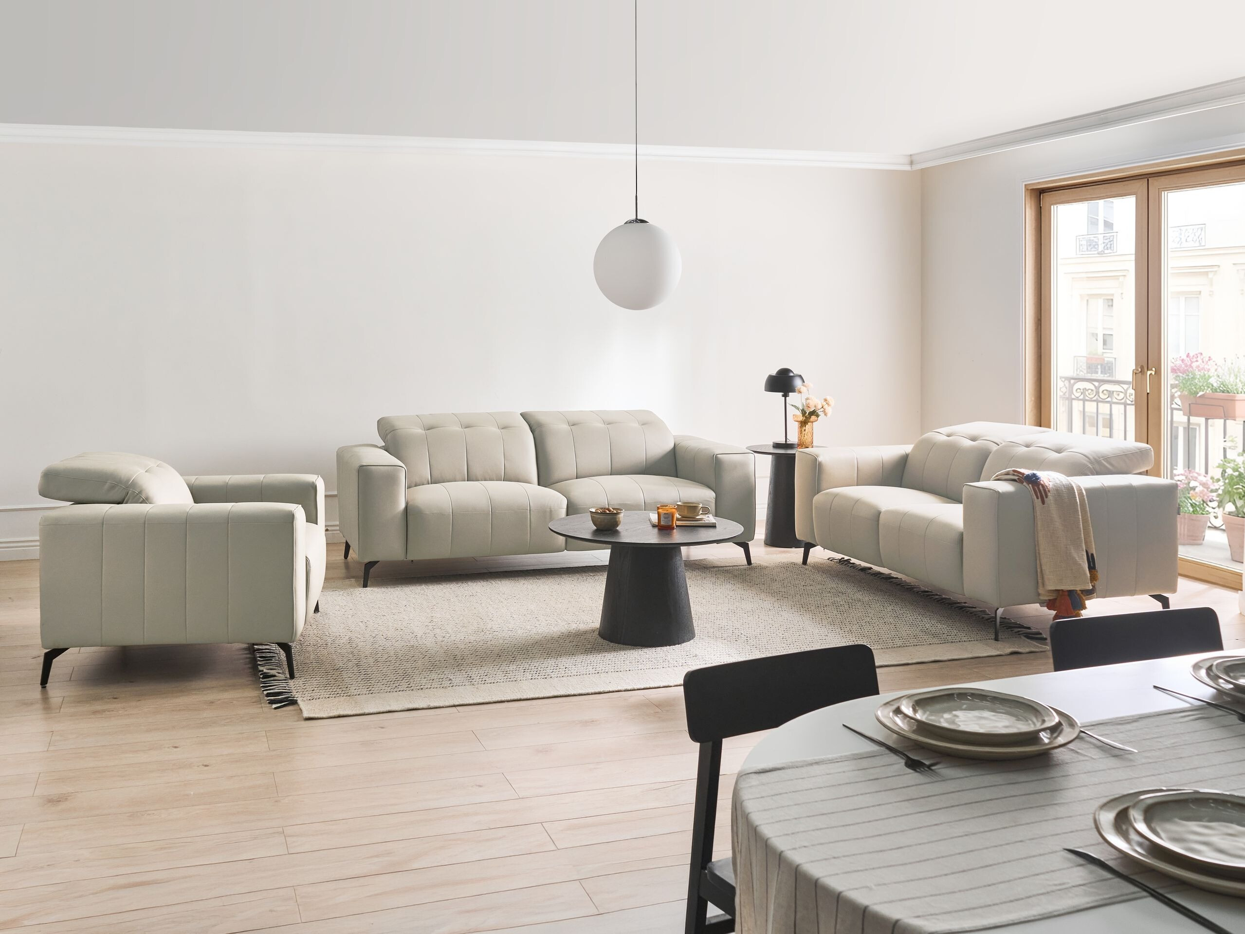 Комплект мека мебел Berwyn 2948 (Светло бежово)