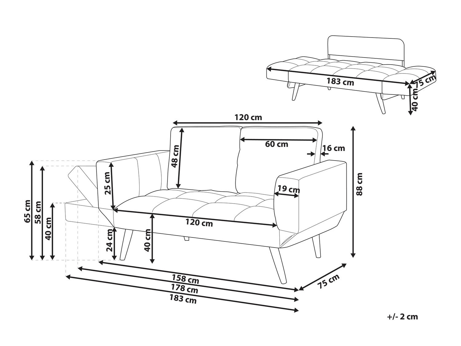 Диван Berwyn 446 (Сив)