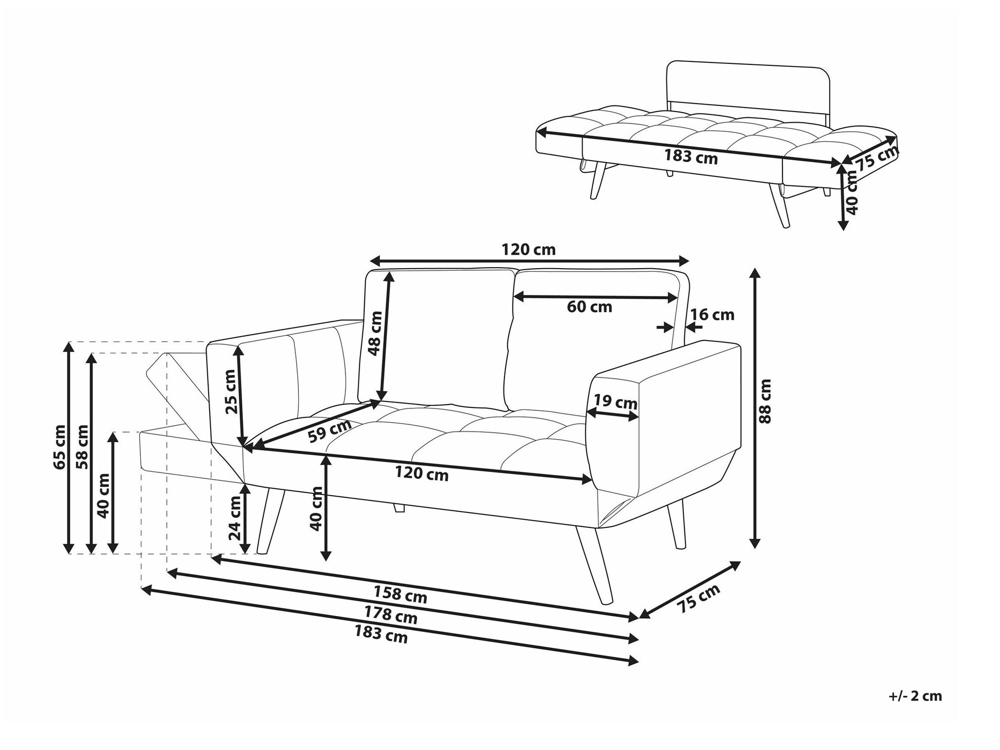 Диван Berwyn 446 (Тъмно синьо)