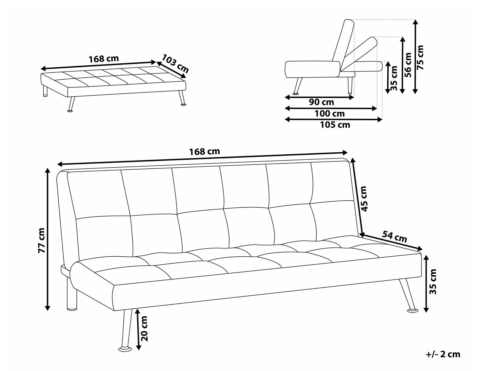 Разтегателен диван Berwyn 1989 (Светло бежово)