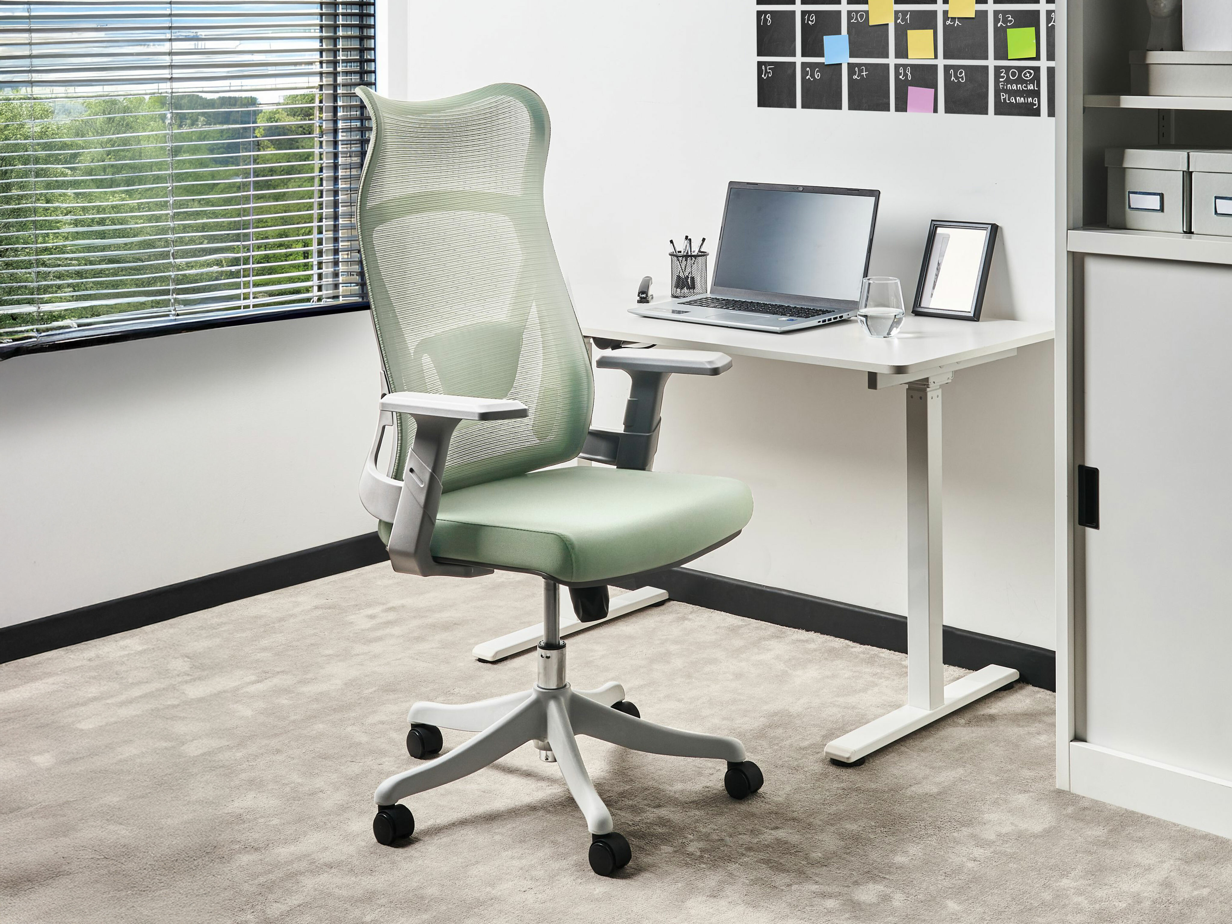 Офис стол Berwyn 2939 (Зелен + Сив)