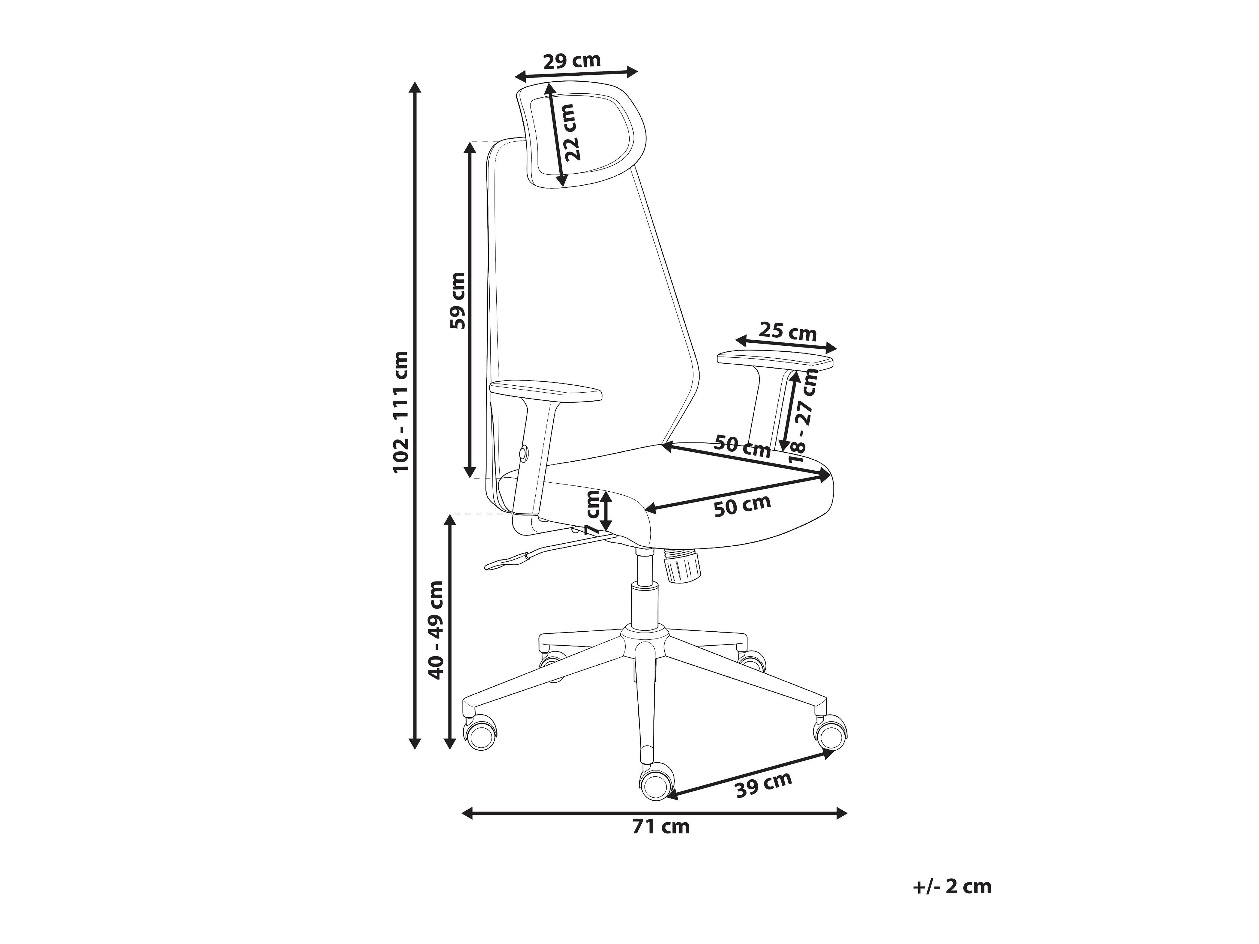 Офис стол Berwyn 2967 (Черен + Червен)