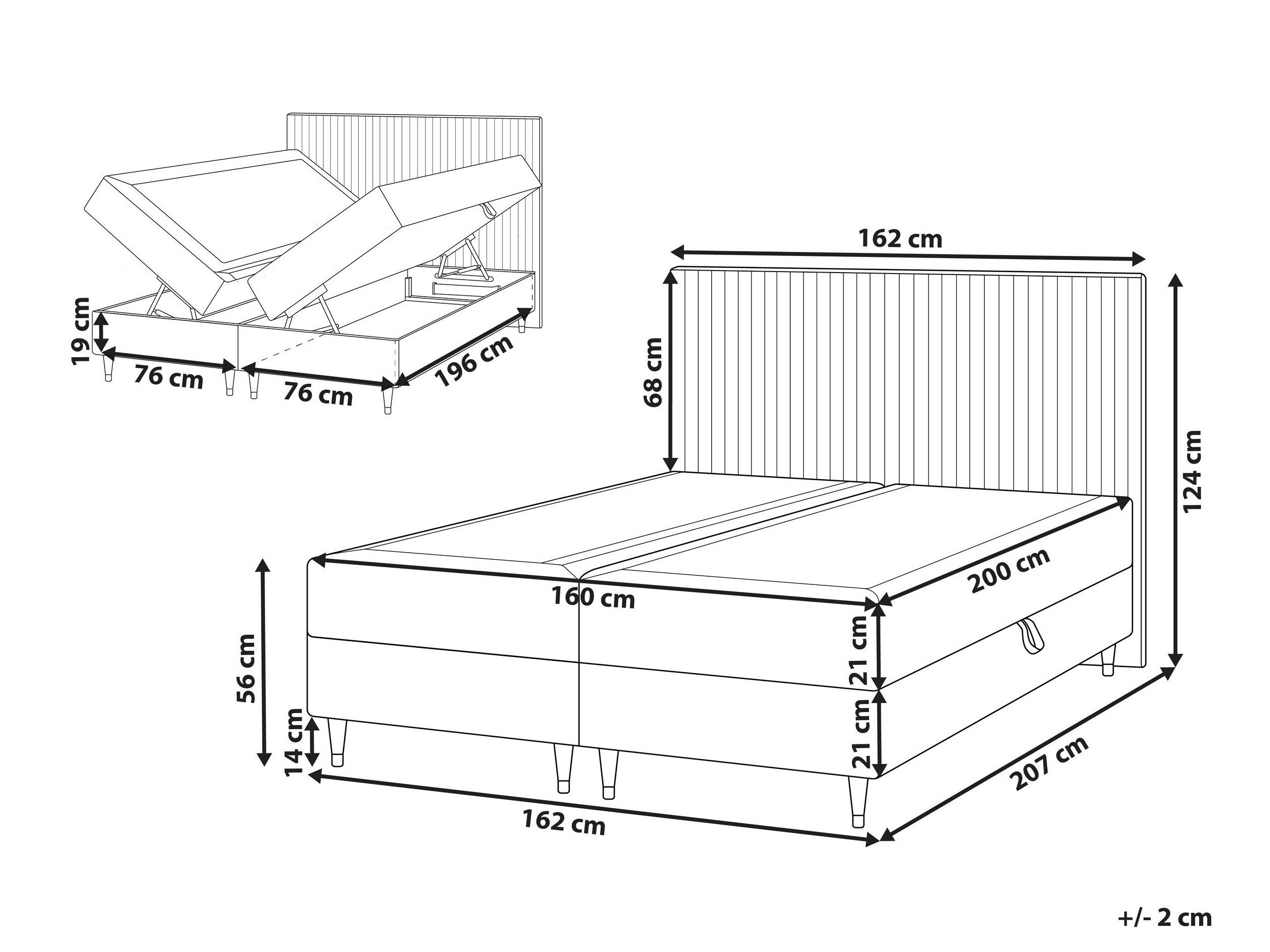 Континентално легло Berwyn 2969 (Taupe)
