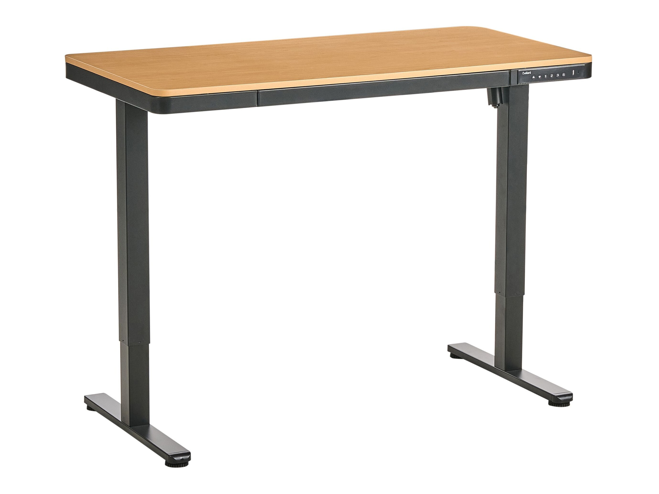 Офис бюро с регулируема височина Berwyn 2994 (Черен + Светлокафяво)