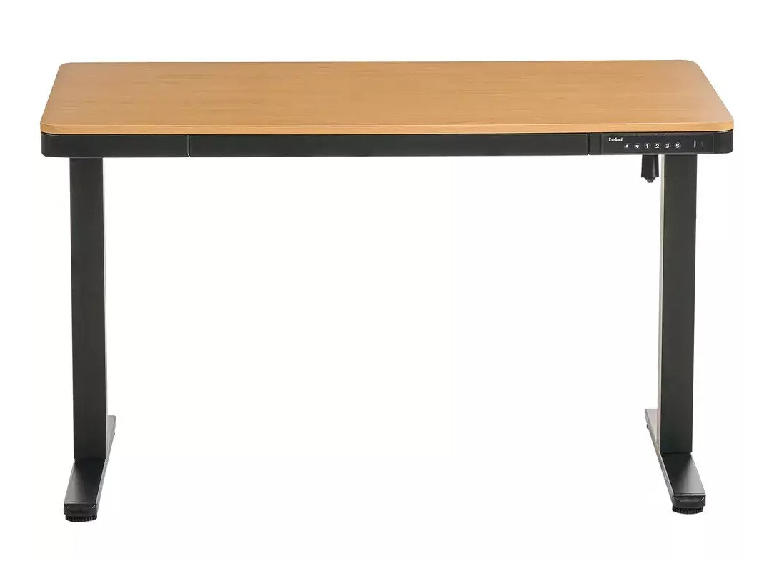 Офис бюро с регулируема височина Berwyn 2994 (Черен + Светлокафяво)