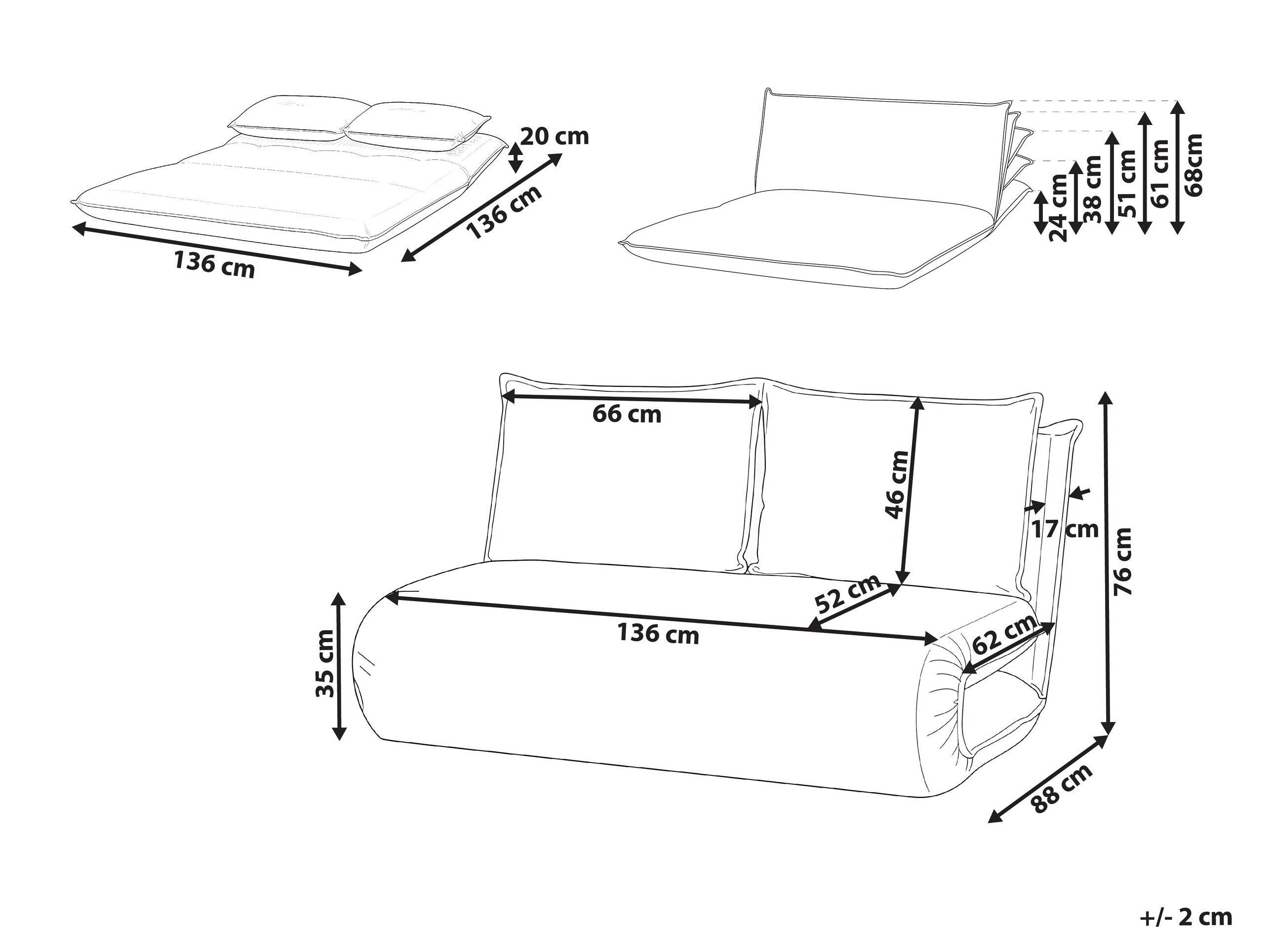 Разтегателен диван Berwyn 2997 (Бежов)