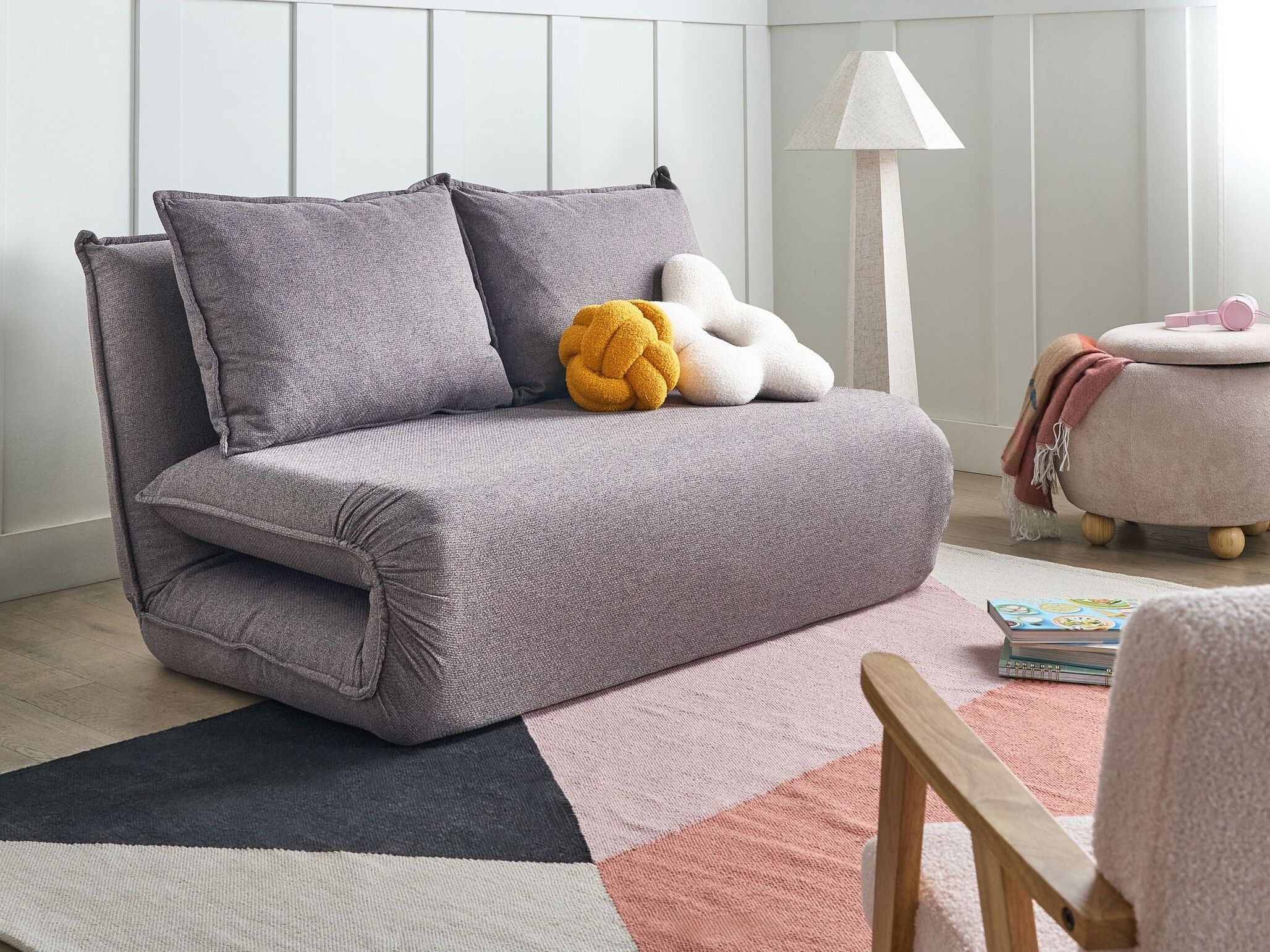 Разтегателен диван Berwyn 2997 (Тъмно сив)