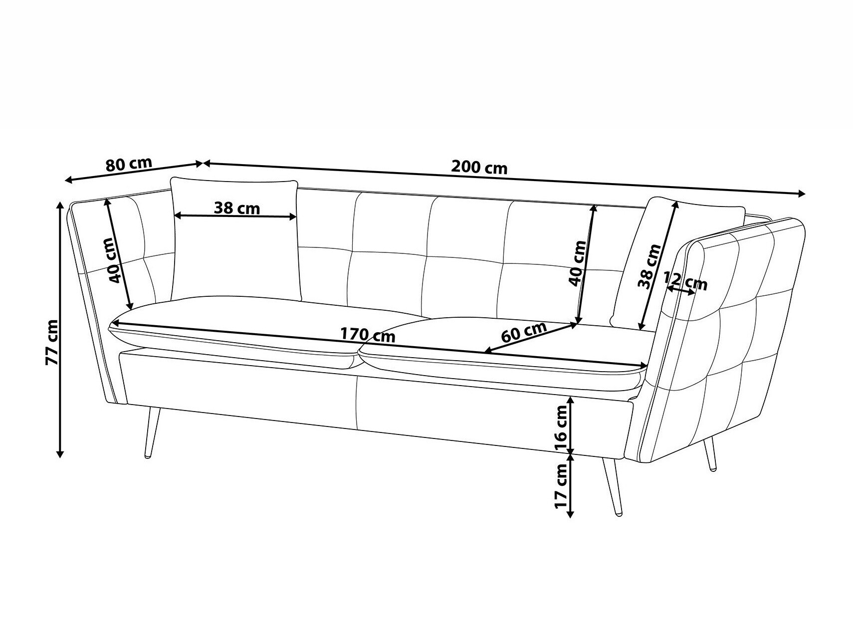 Диван Berwyn 1245 (Роза)