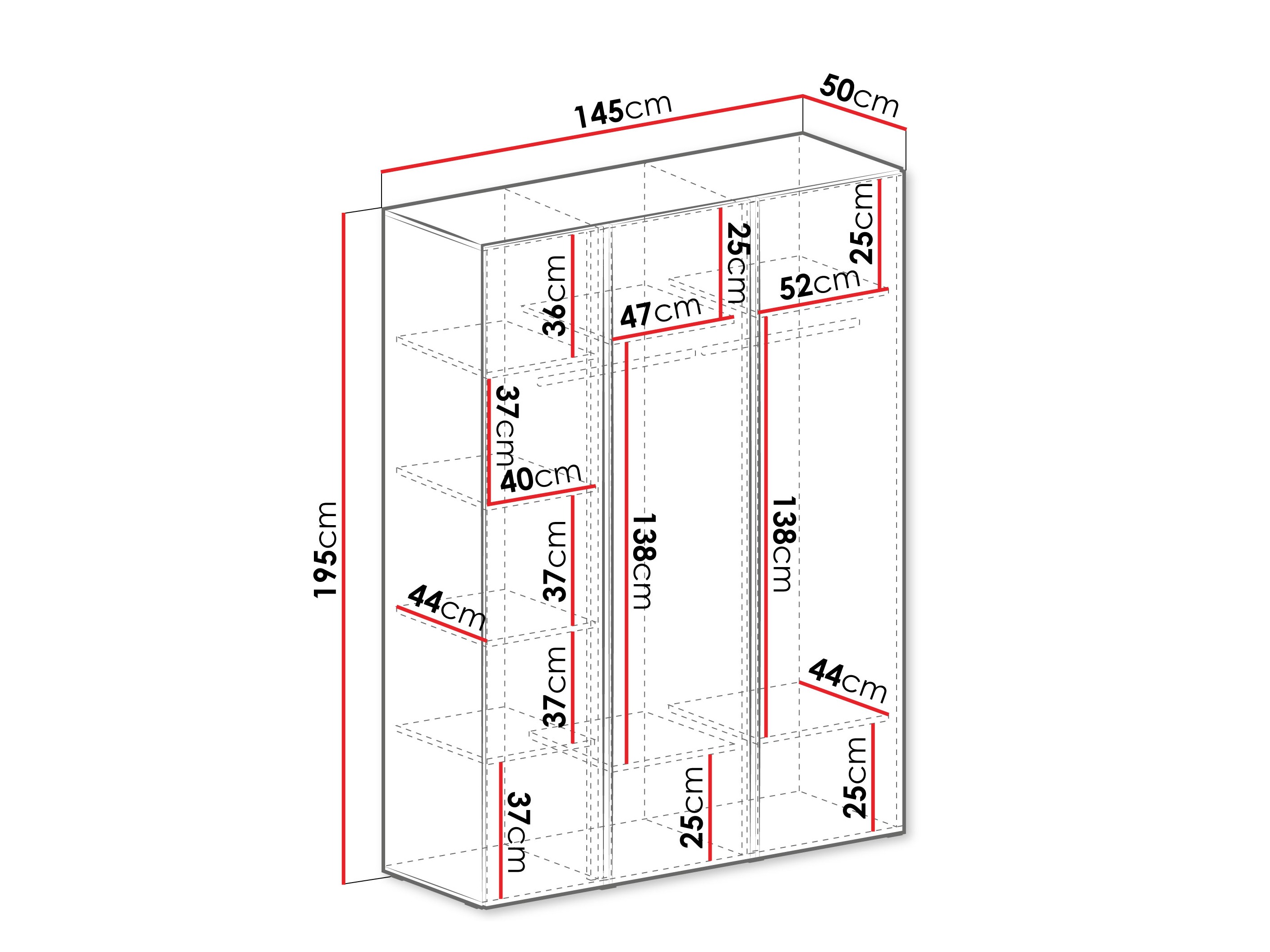 Гардероб Fiosono 100 (Евкалипт + Дъб)