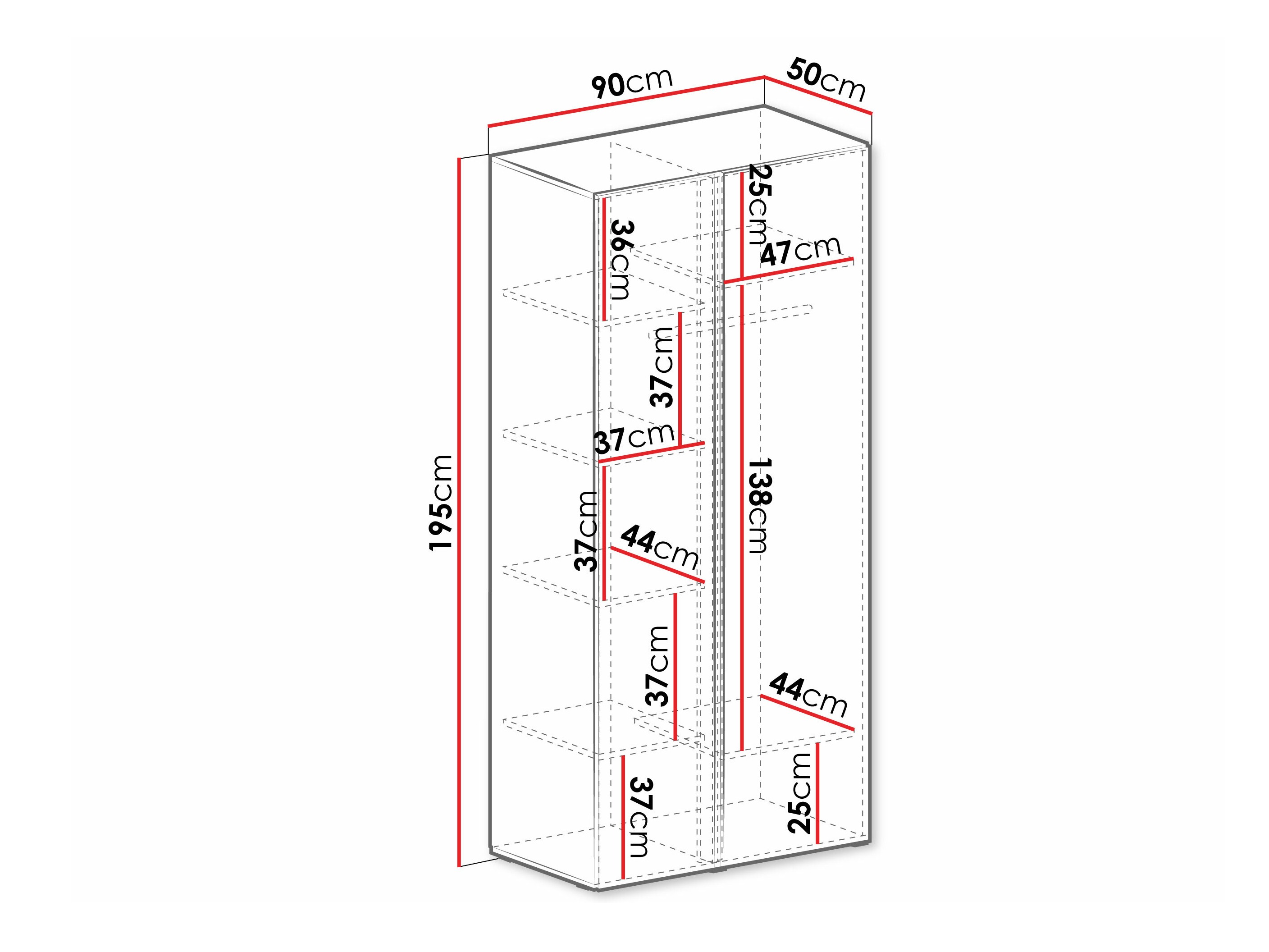 Гардероб Fiosono 102 (Евкалипт + Дъб)