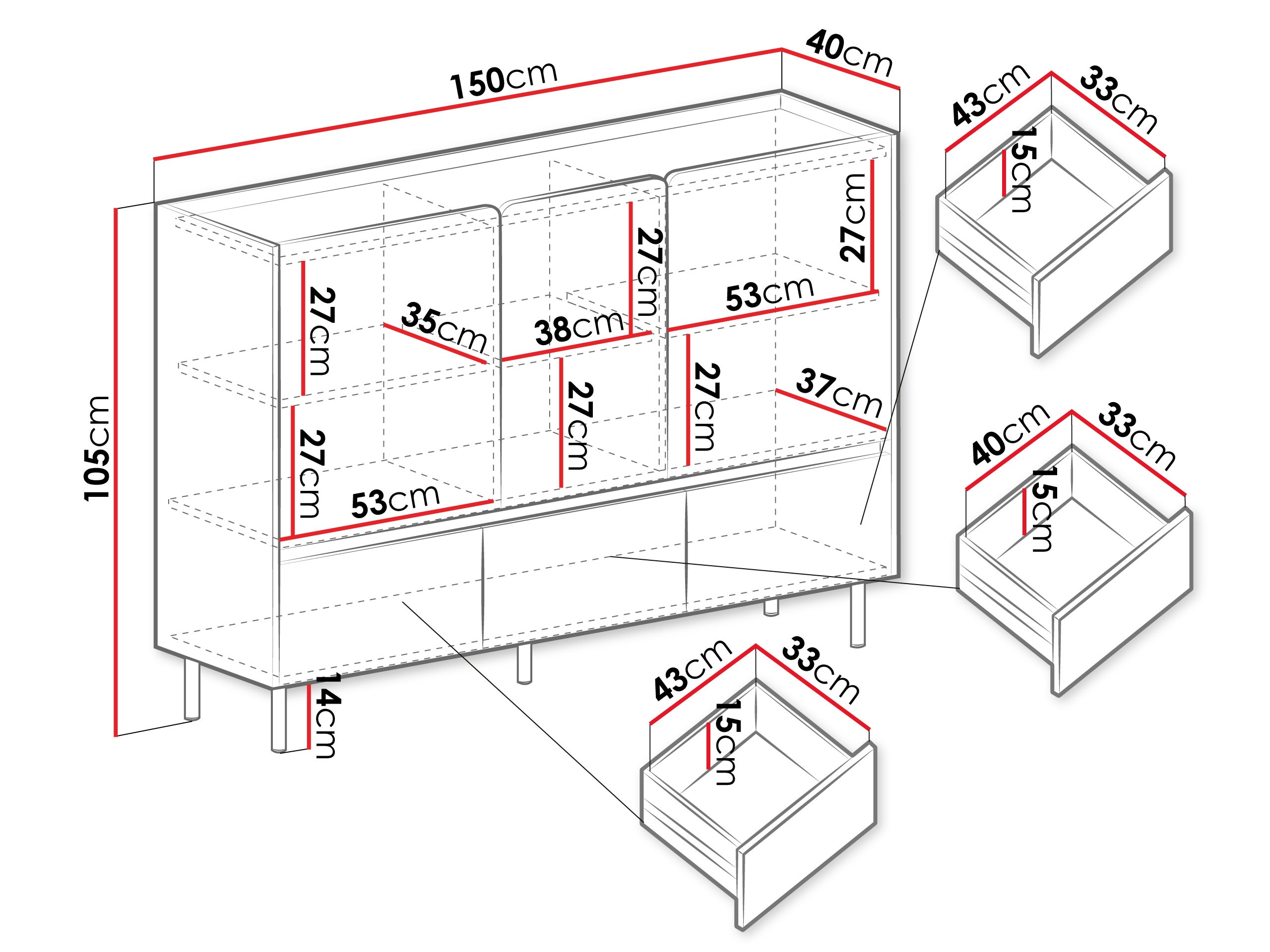 Скрин Fiosono 106 (Пепеливо зелен + Дъб)