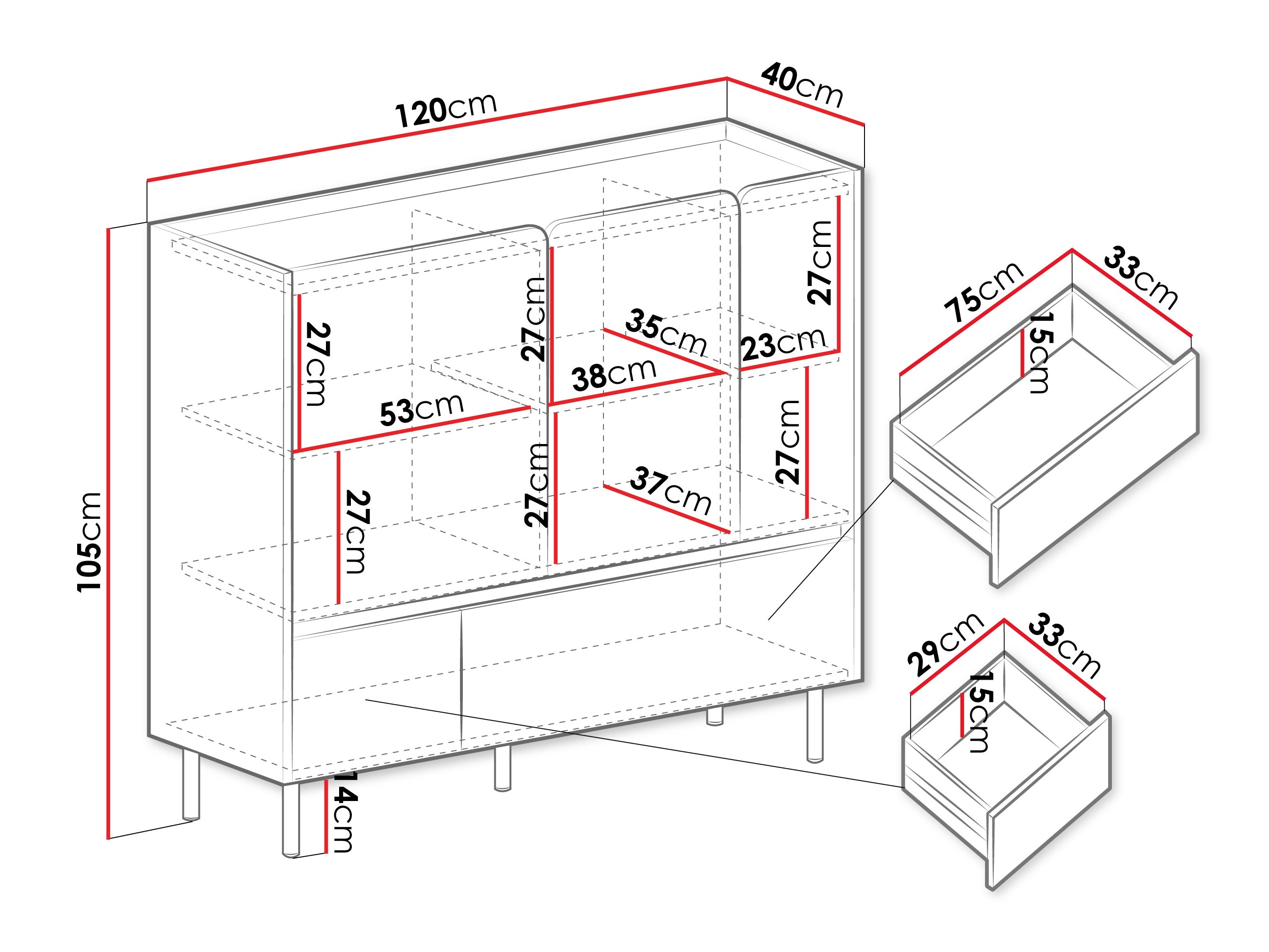 Скрин Fiosono 107 (Пепеливо зелен + Дъб)