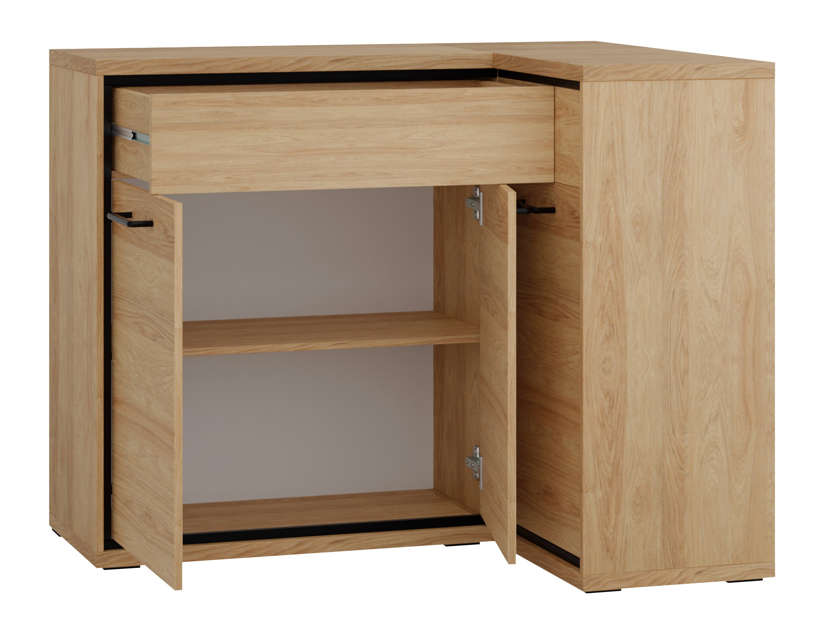 Ъглов скрин Etrmoni 106 (Ярък дърво)