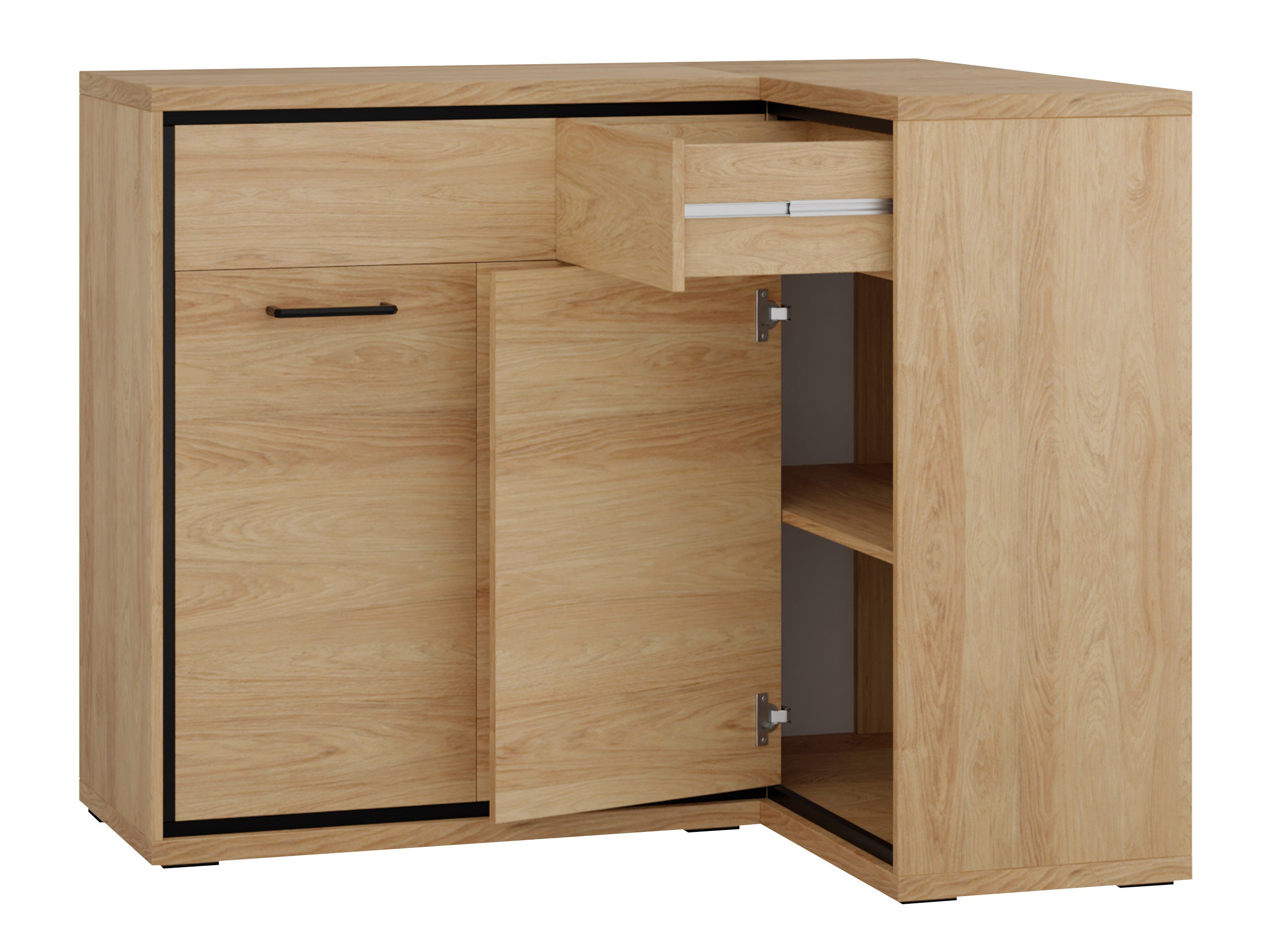 Ъглов скрин Etrmoni 106 (Ярък дърво)