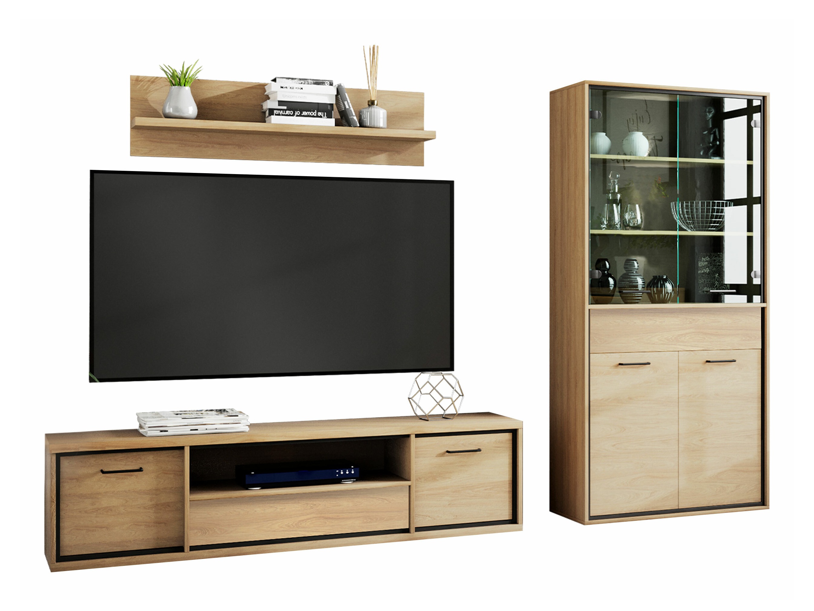 Комплект за хол Etrmoni 119 (Ярък дърво)