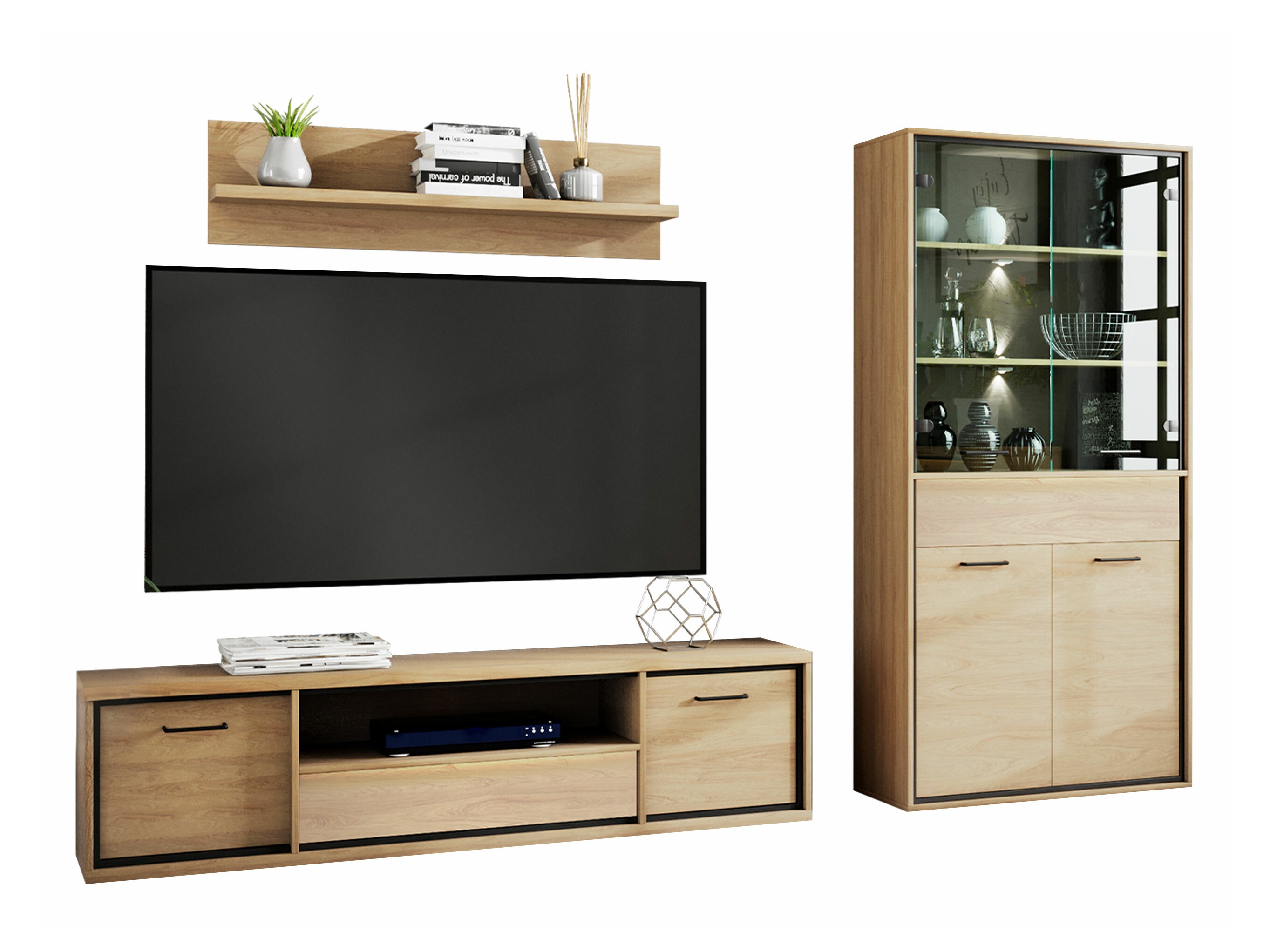 Комплект за хол Etrmoni 119 (Ярък дърво)