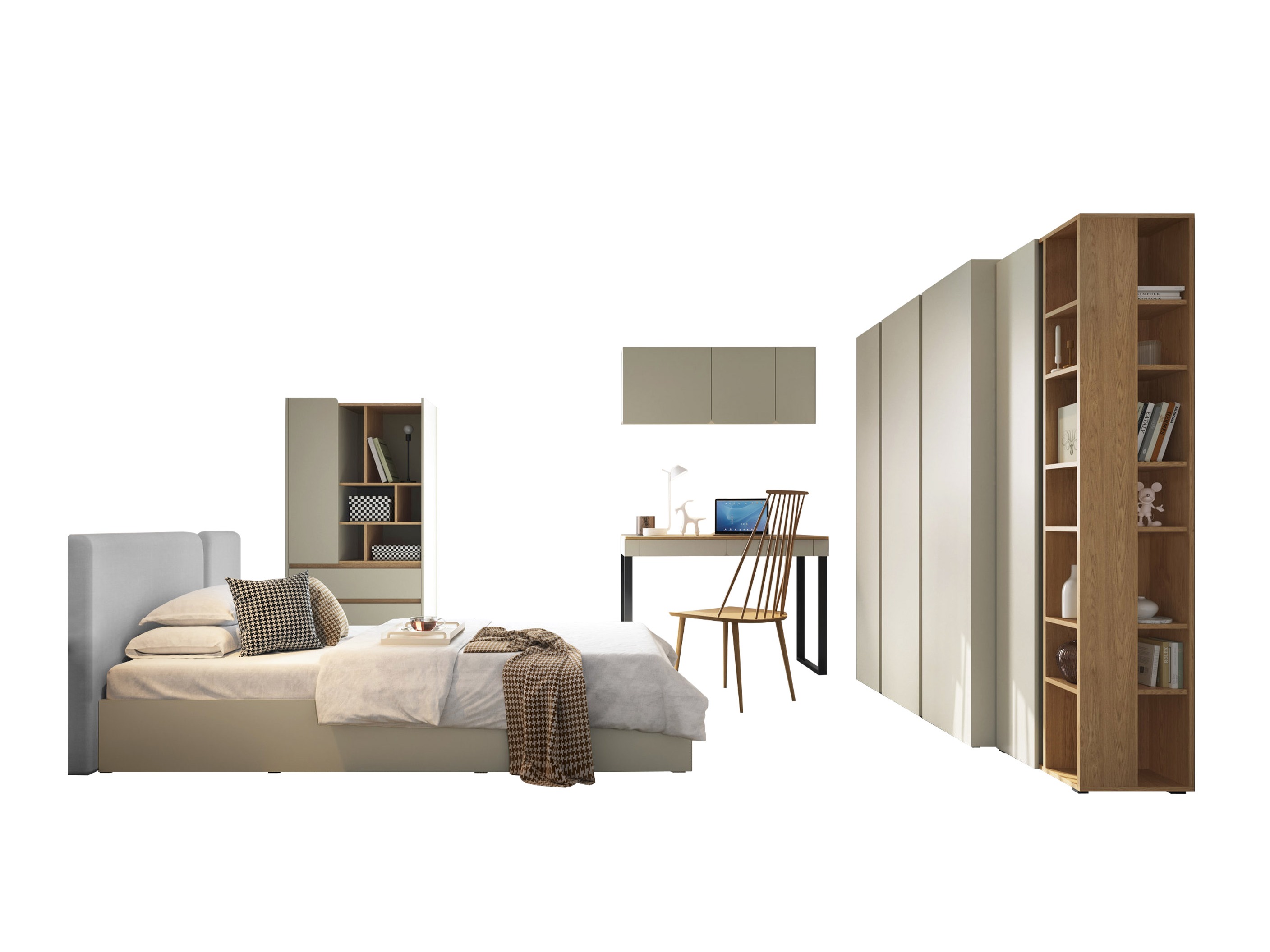 Мебелен комплект Fiosono 114 (Евкалипт + Дъб)