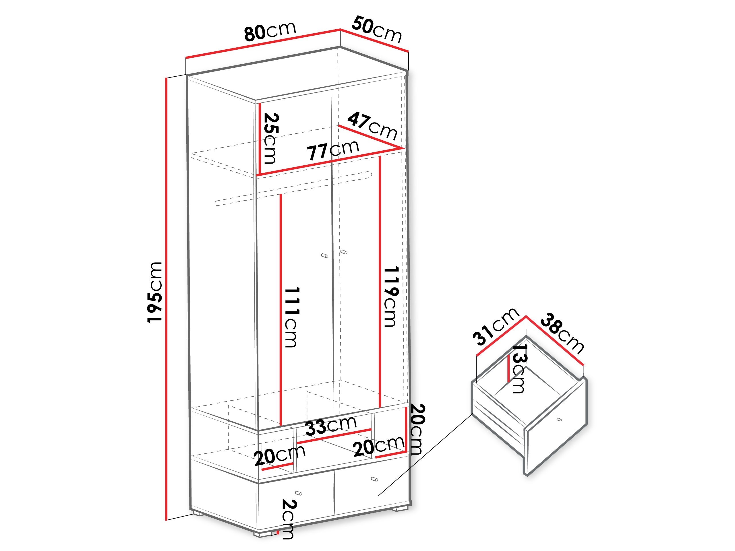 Гардероб Ciravie 100
