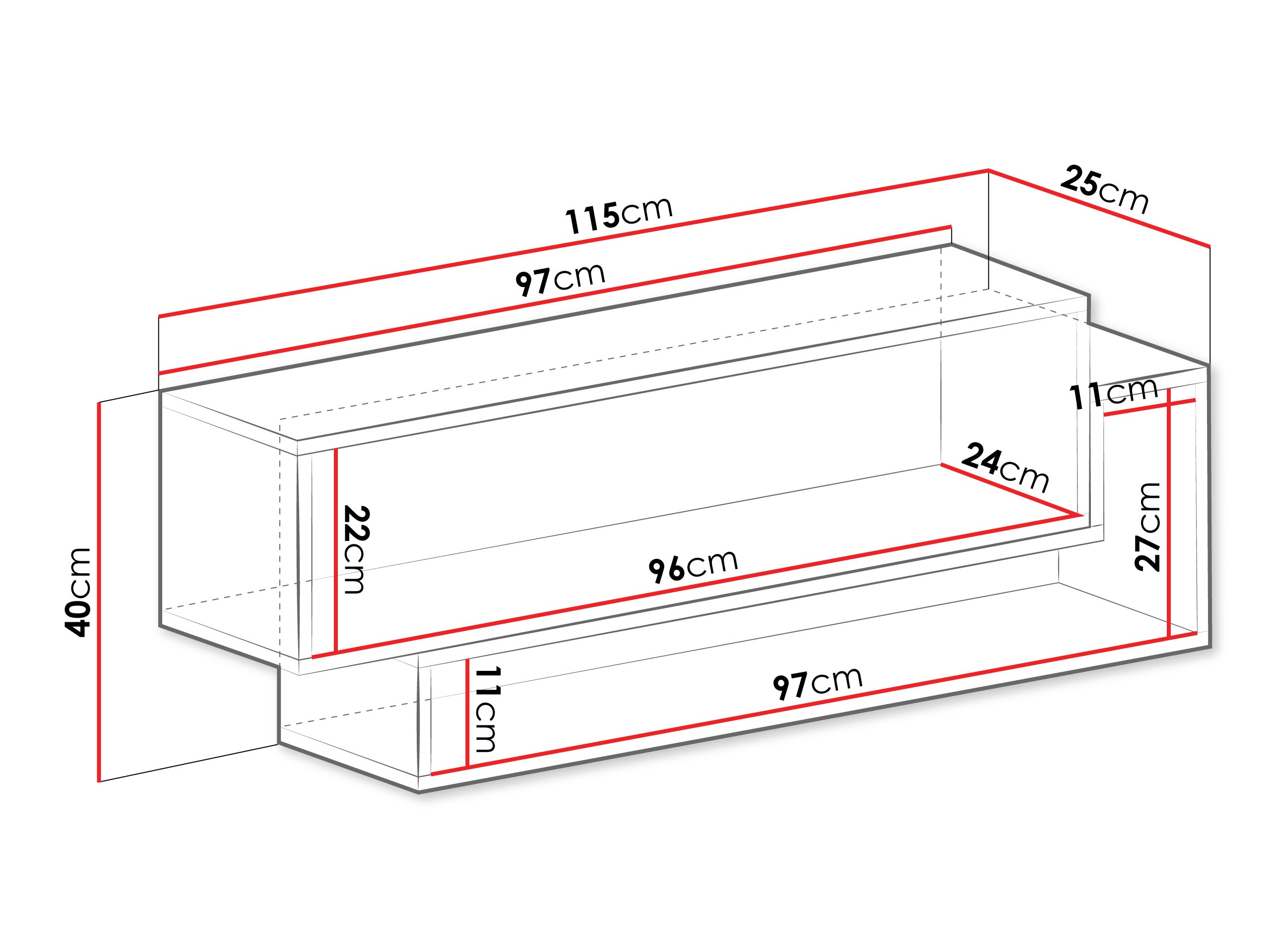 Стенна етажерка Ciravie 106