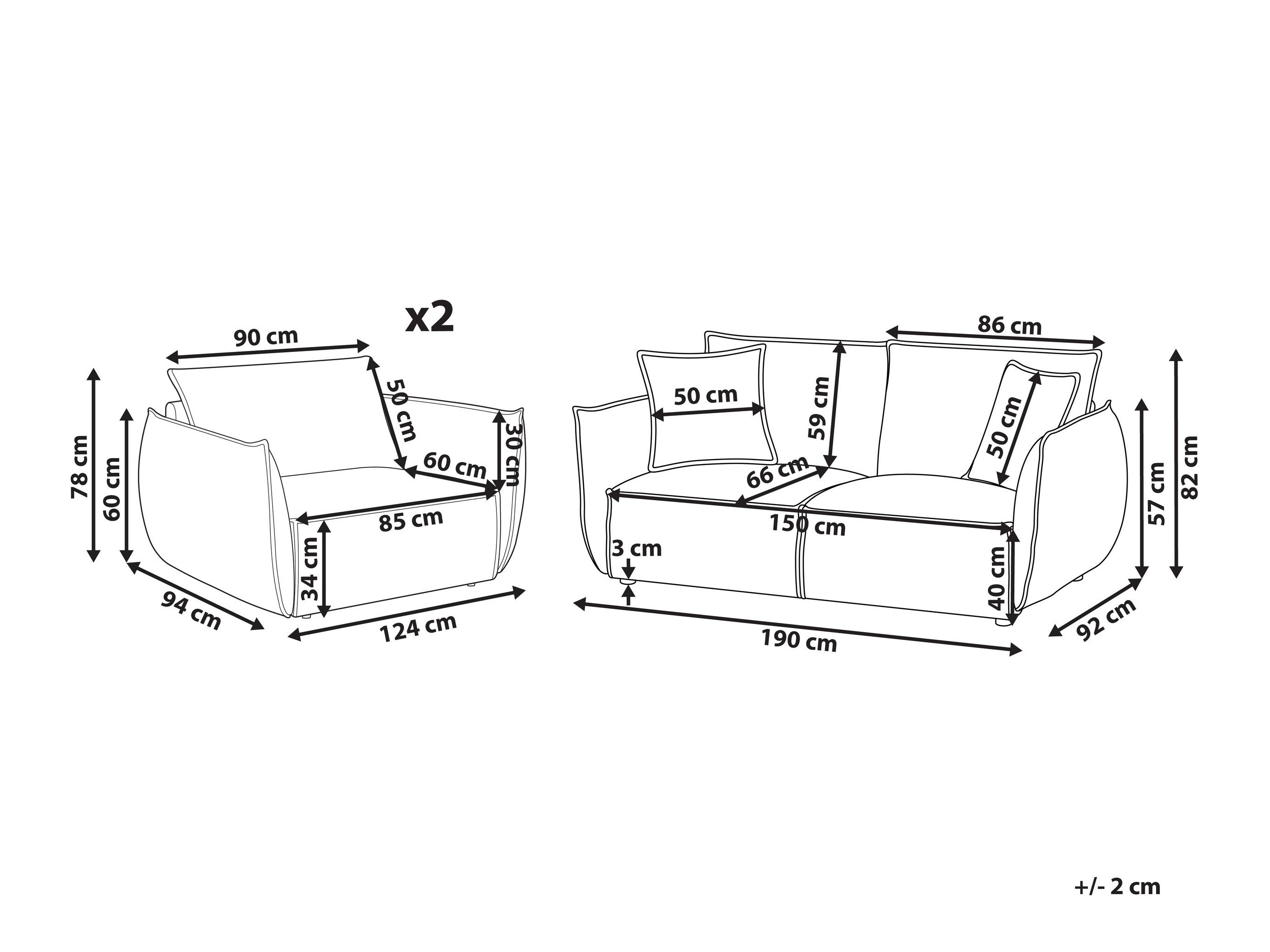 Комплект мека мебел Berwyn 3024 (Светло зелено)