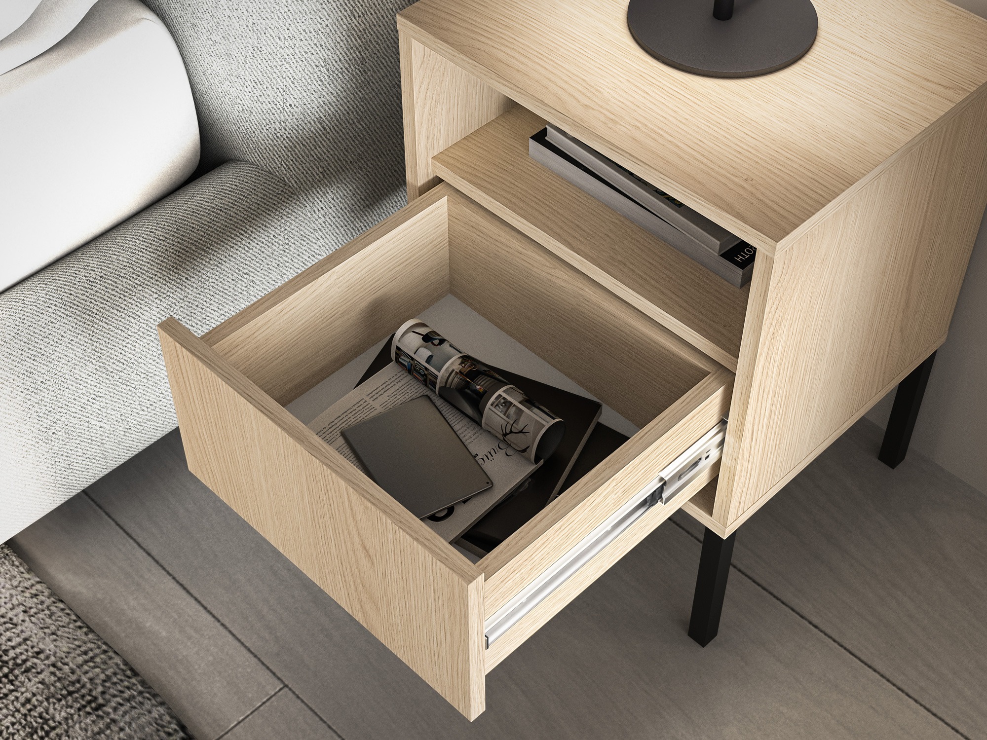 Нощно шкафче Virsalo 104 (Дъб)