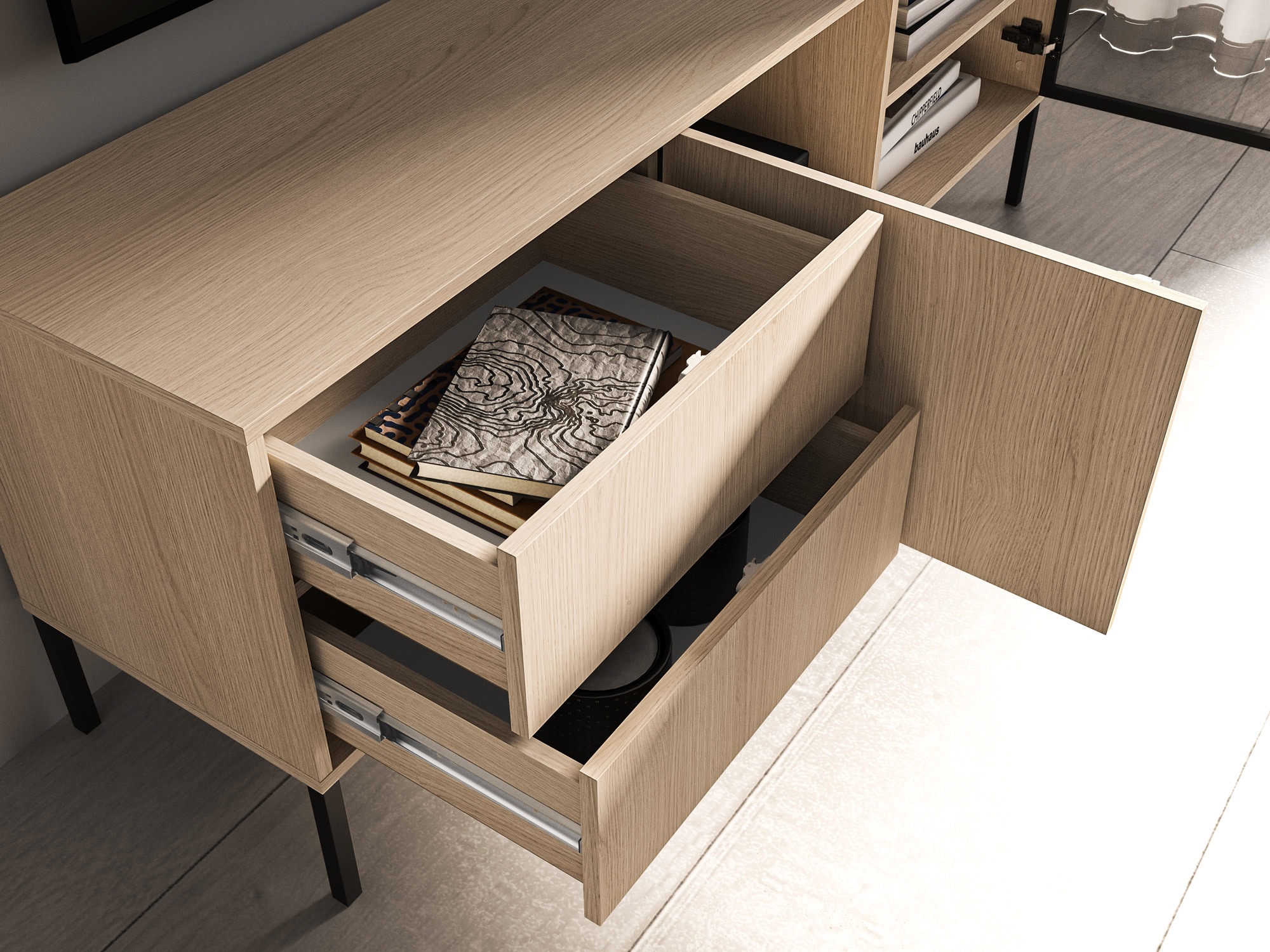 ТВ шкаф Virsalo 103 (Дъб)