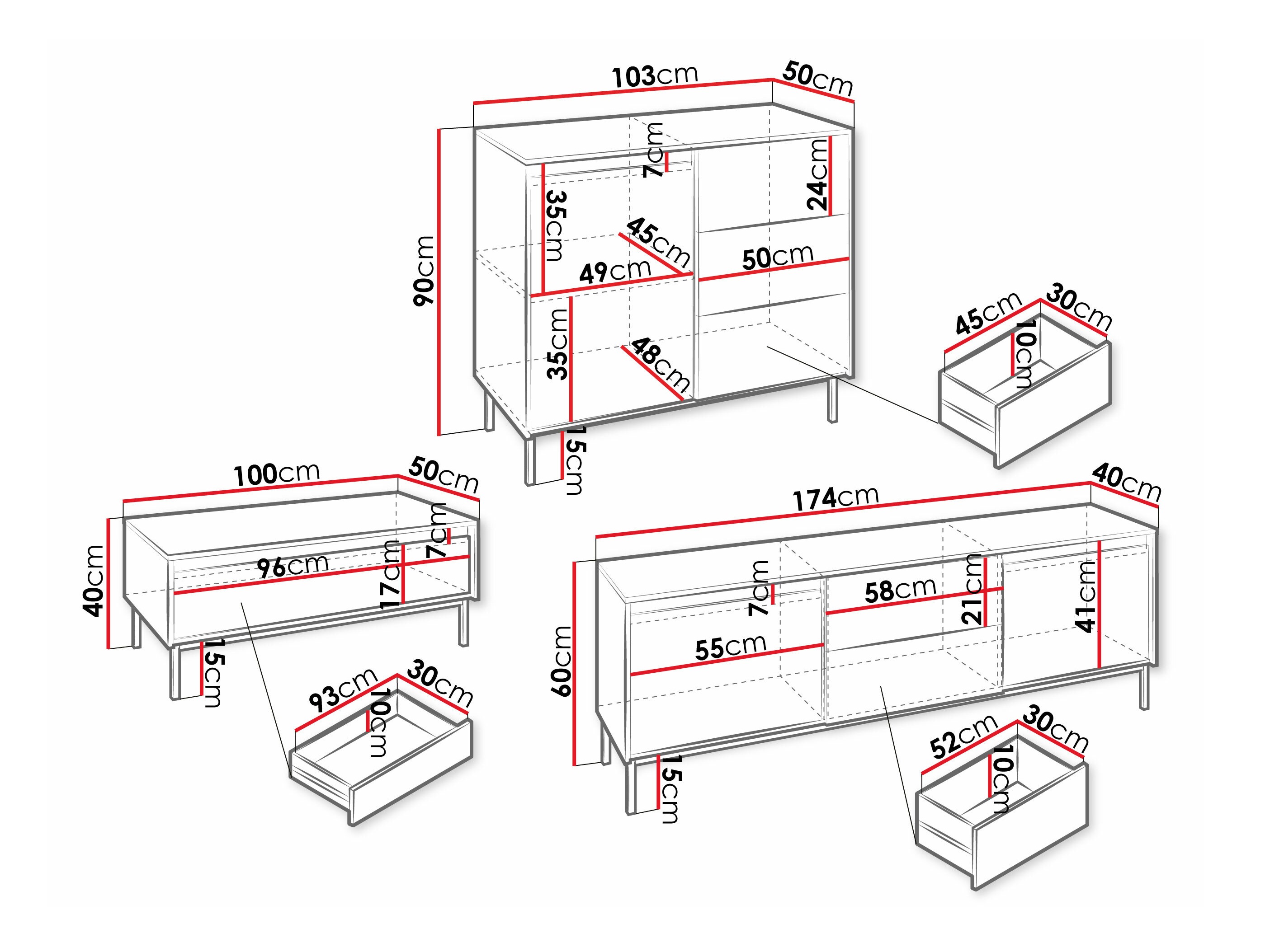 Комплект за хол Comfivo Delruva II (Черен)