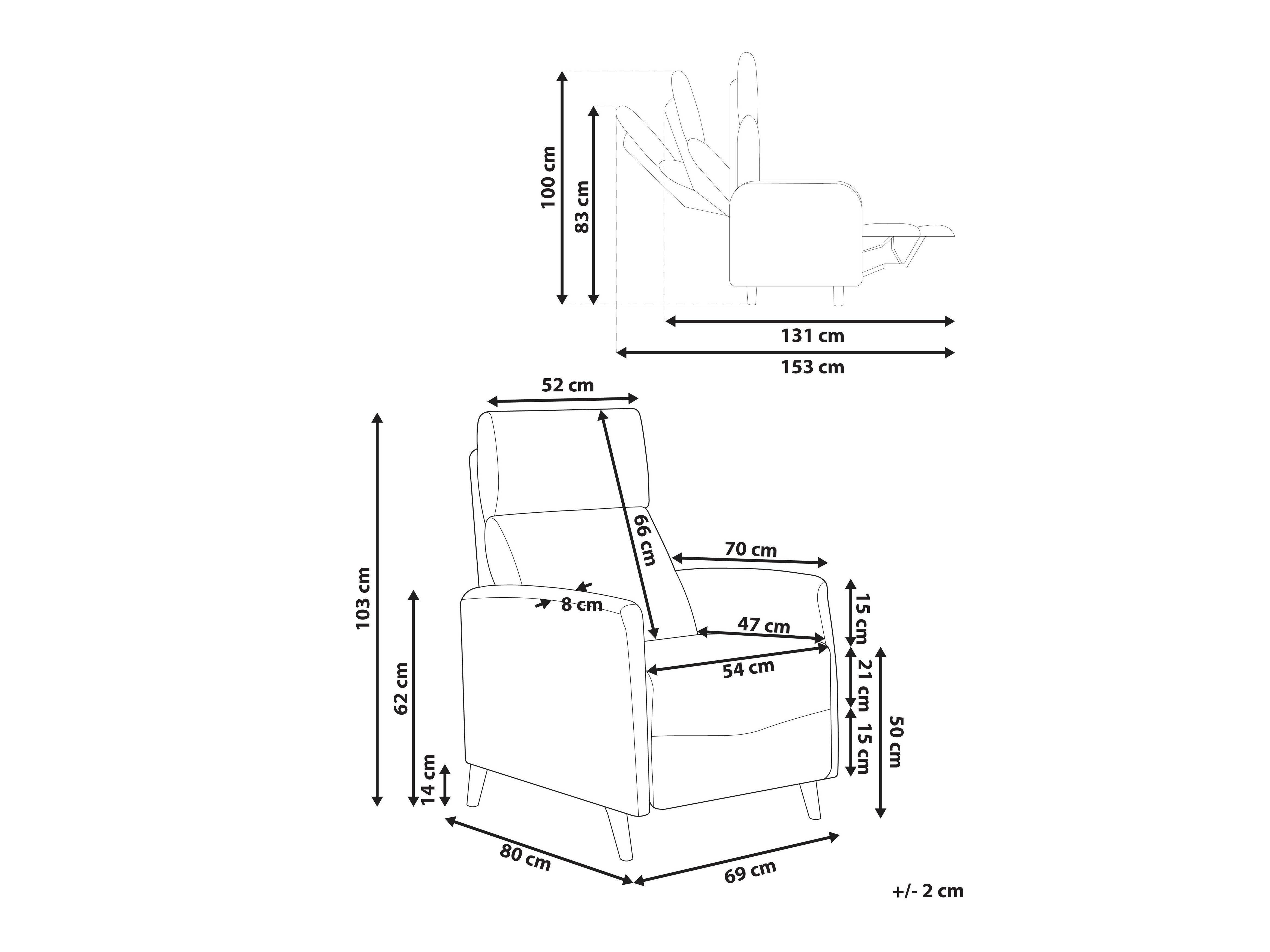 Реклайнер Berwyn 2462 (Кафяв)