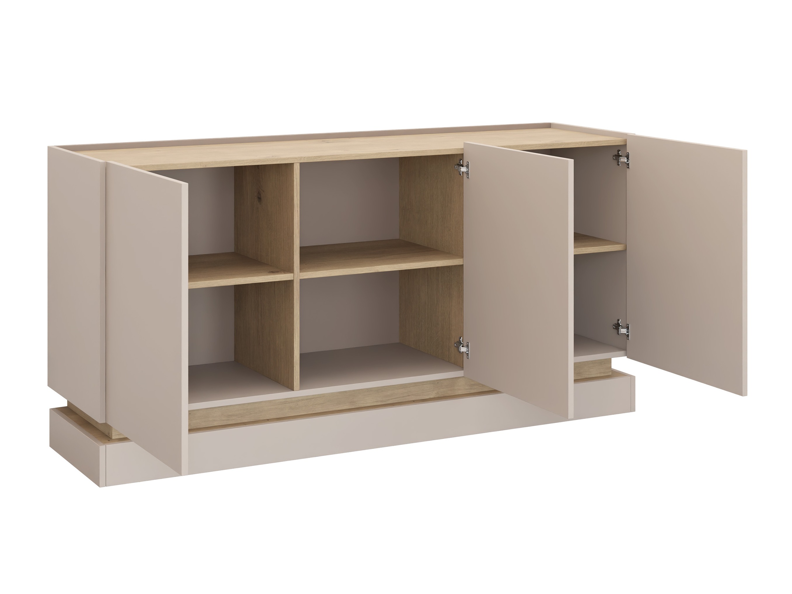 Комплект за хол Comfivo Tilia (Черен + Дъб)