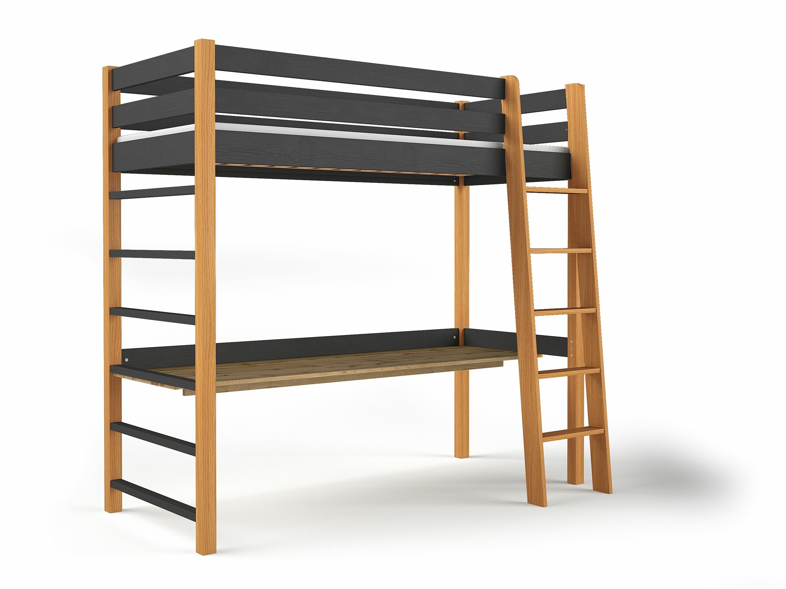 Високо легло Ogden 173 (Черен)