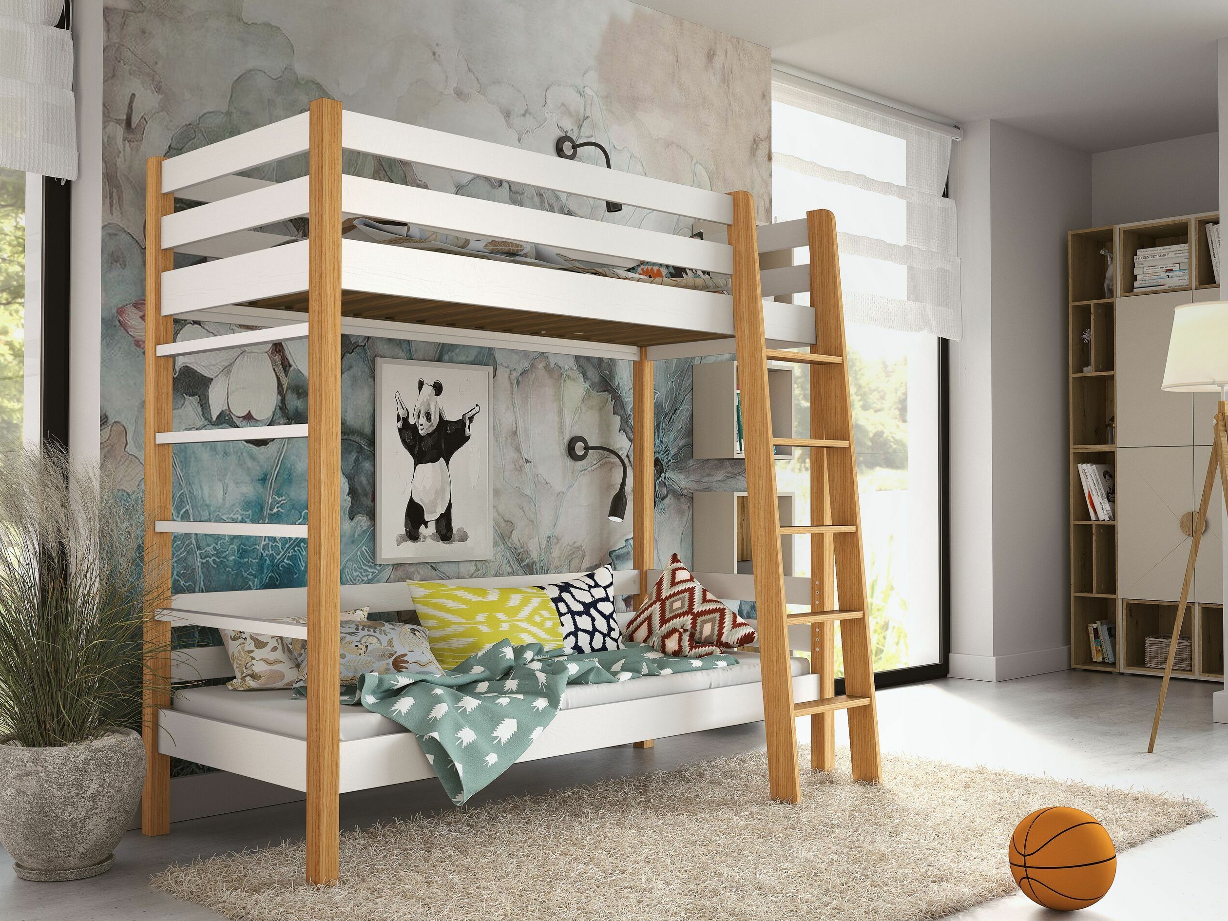 Двуетажно легло Ogden 174 (Бял)