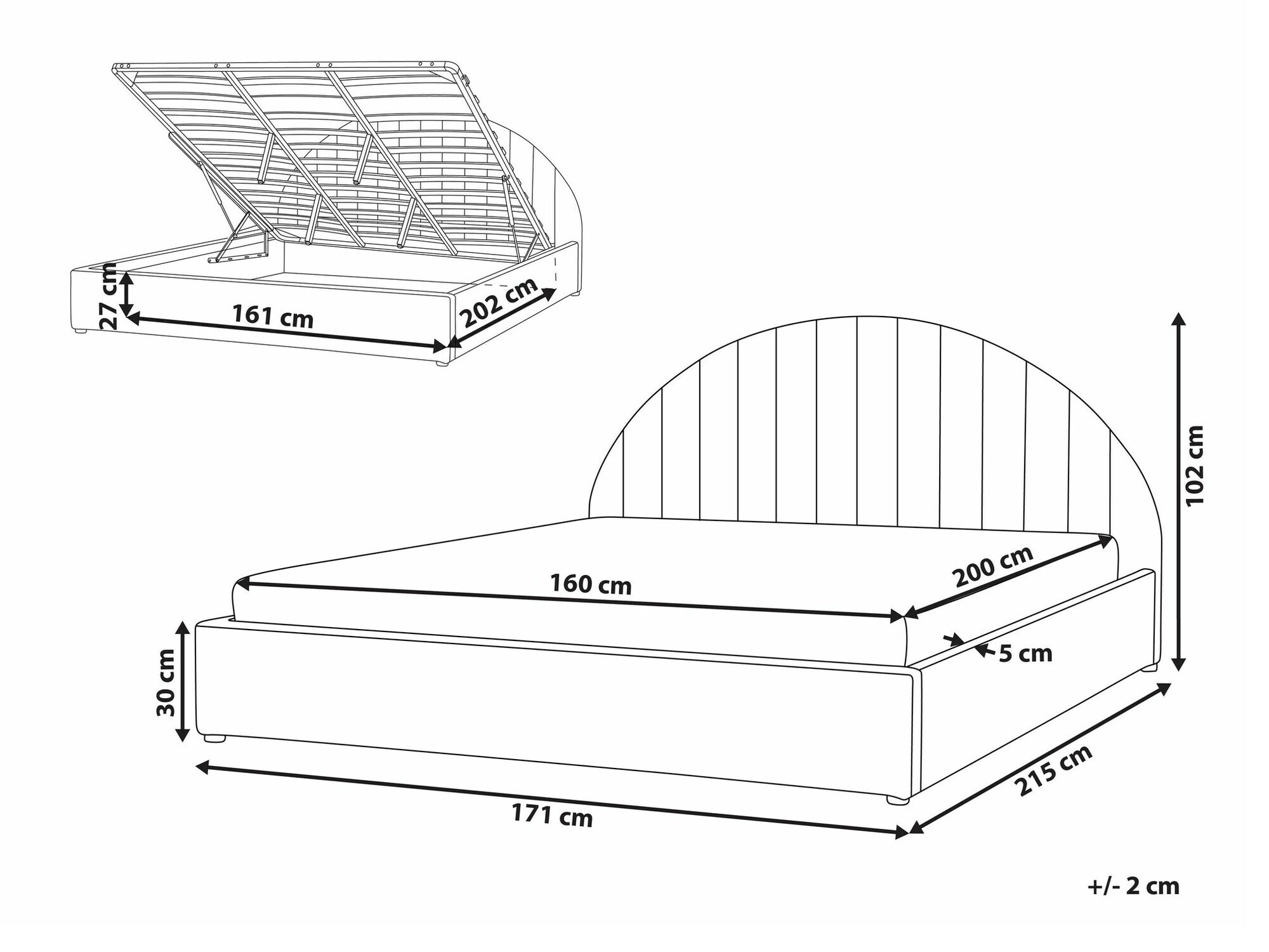 Легло Berwyn 2220 (Бял)