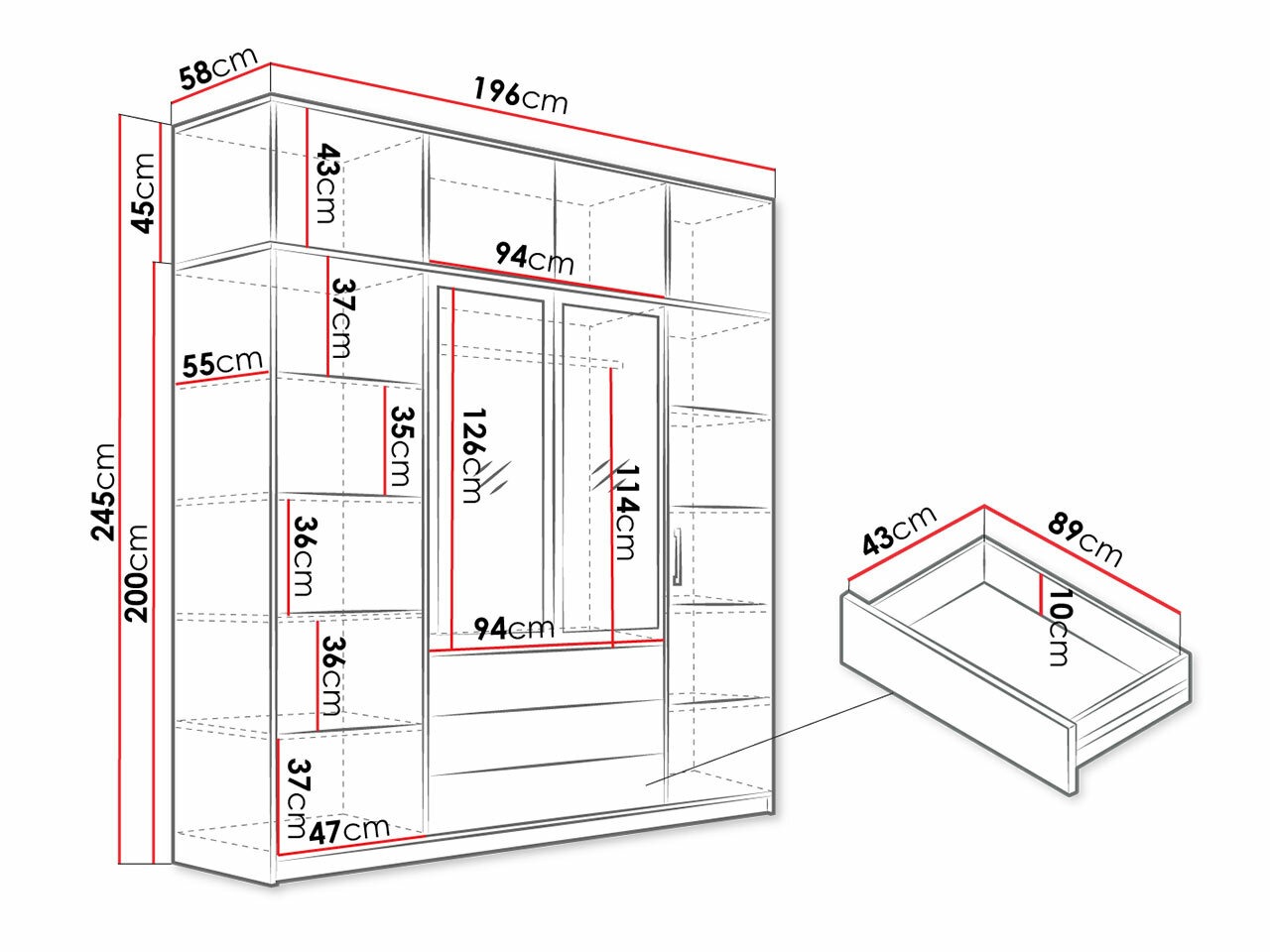 Гардероб Lombala 110