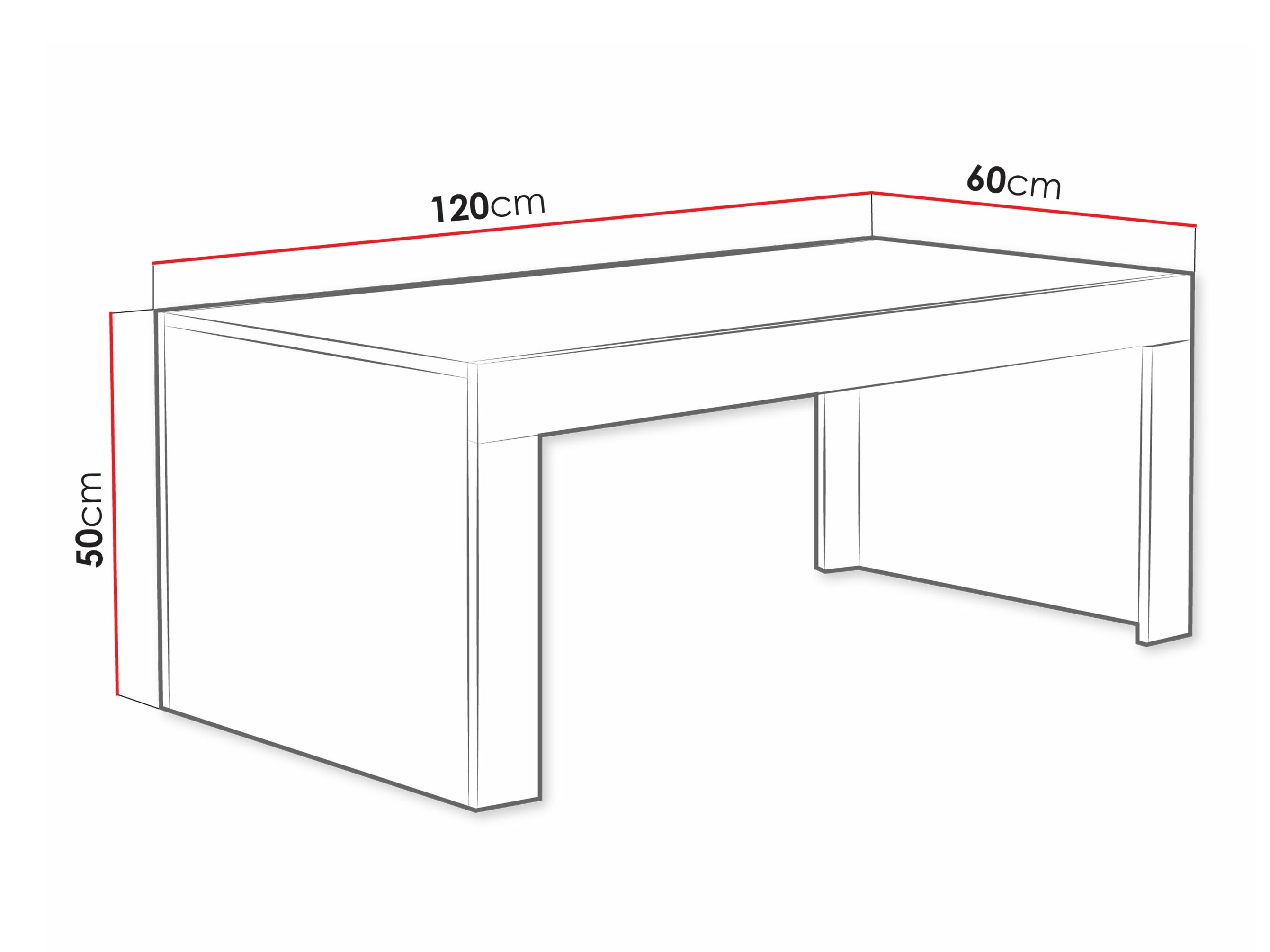 Масичка за кафе Charlotte 107 (Бял + Бял гланц)