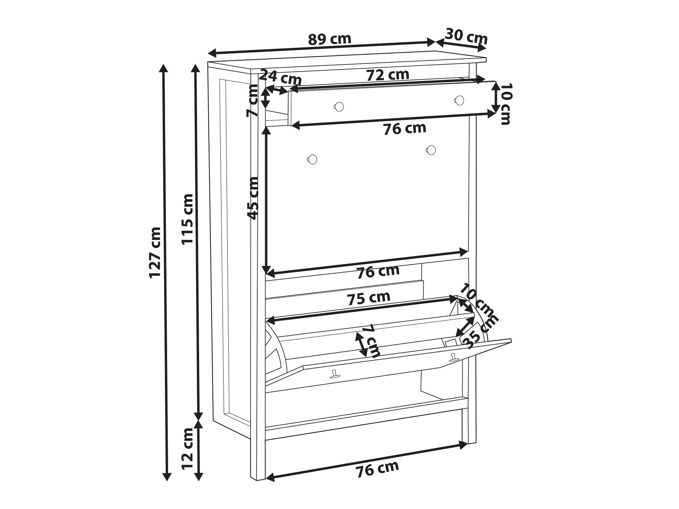 Шкаф за обувки Berwyn 3054